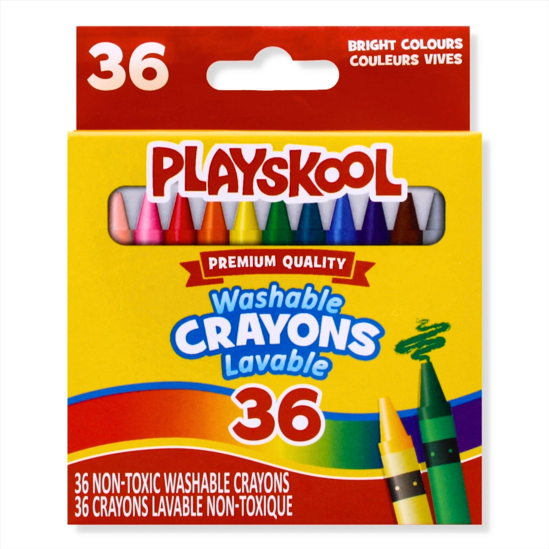 Playskool Premium Multicolour Washable Crayons - Pack of 36 - Toptoys2u