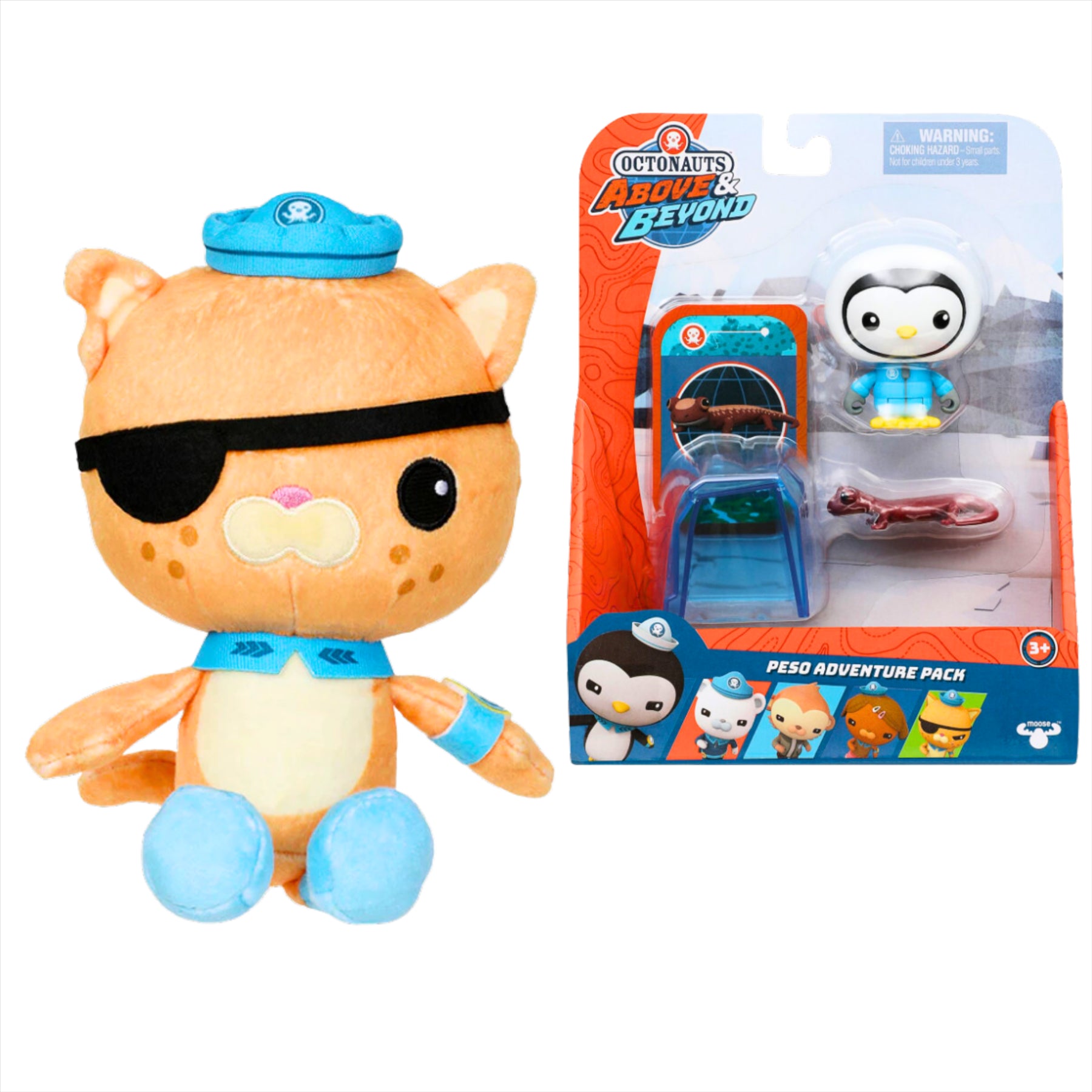 Octonauts Above and Beyond Kwazii 20cm Plush and Peso Adventure Pack Action Figure Playset - Toptoys2u