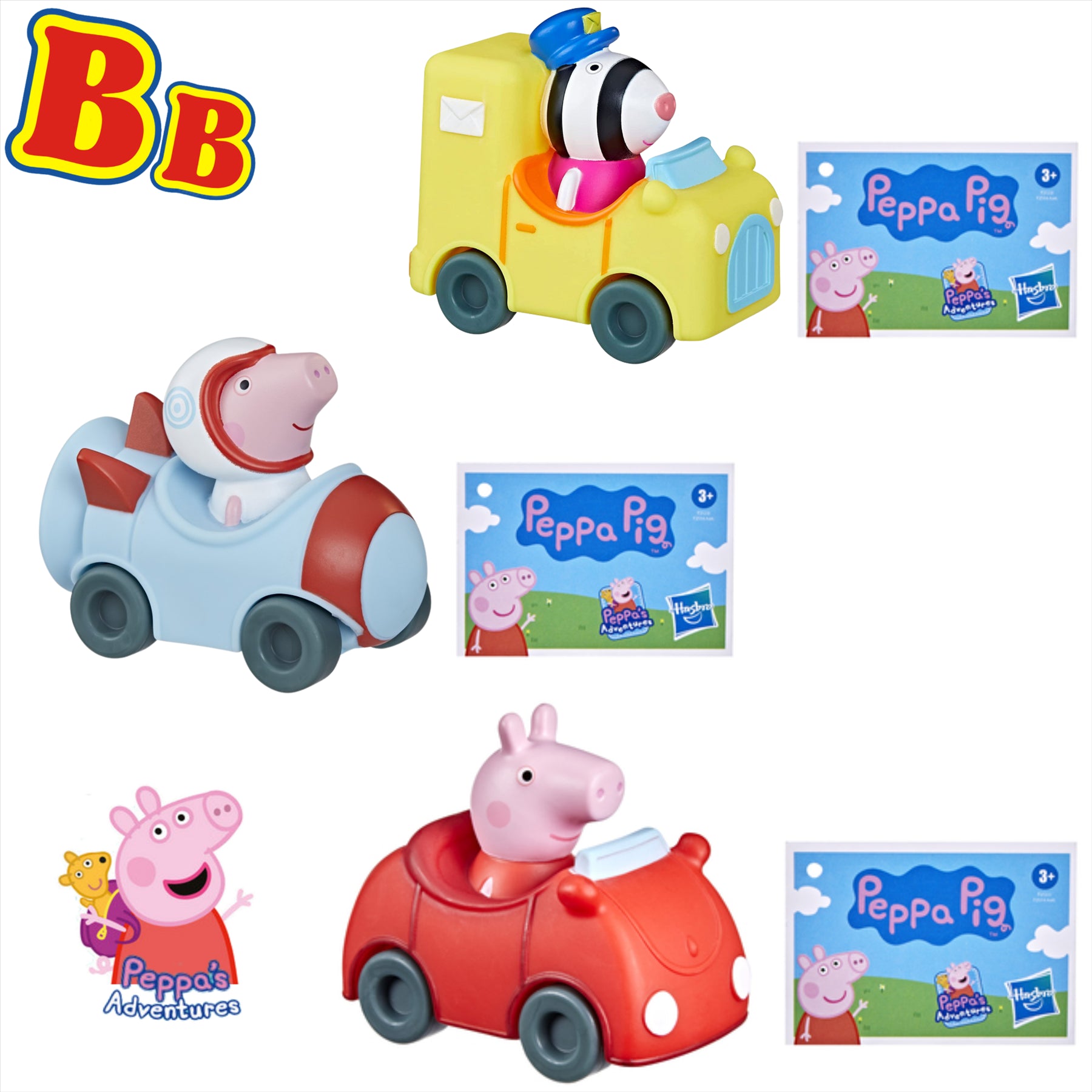 Peppa Pig - Little Buggies Play Vehicle Character Car Toys - Peppa Pig & Zoe Zebra - Toptoys2u