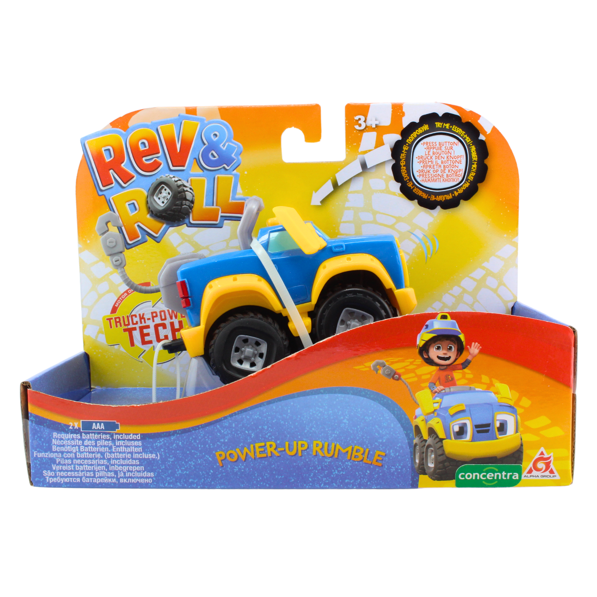 Rev and Roll Power Up Motorised Toy Vehicle - Power-Up Rumble