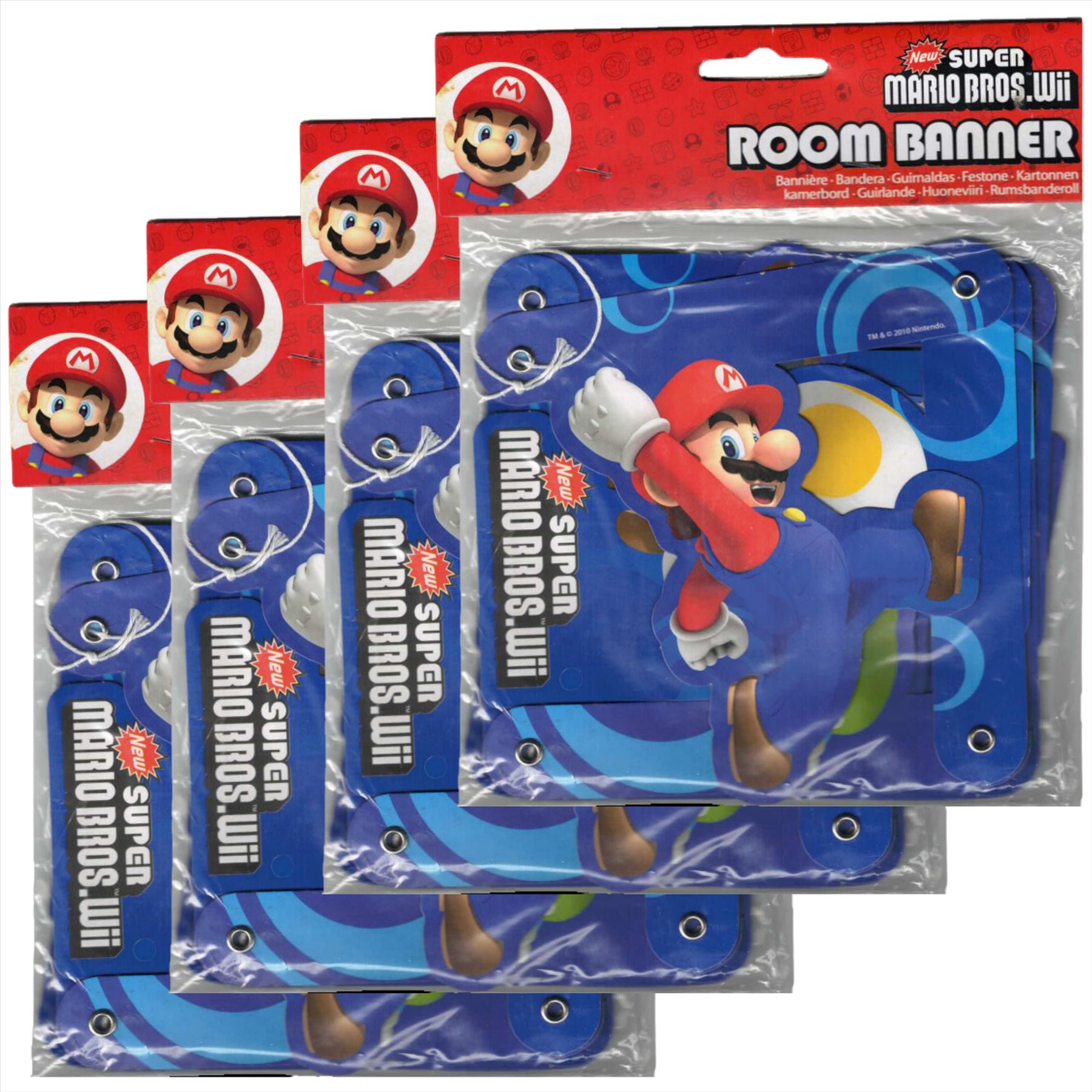 Super Mario Partyware - Room Banner Pack of 4 - Toptoys2u