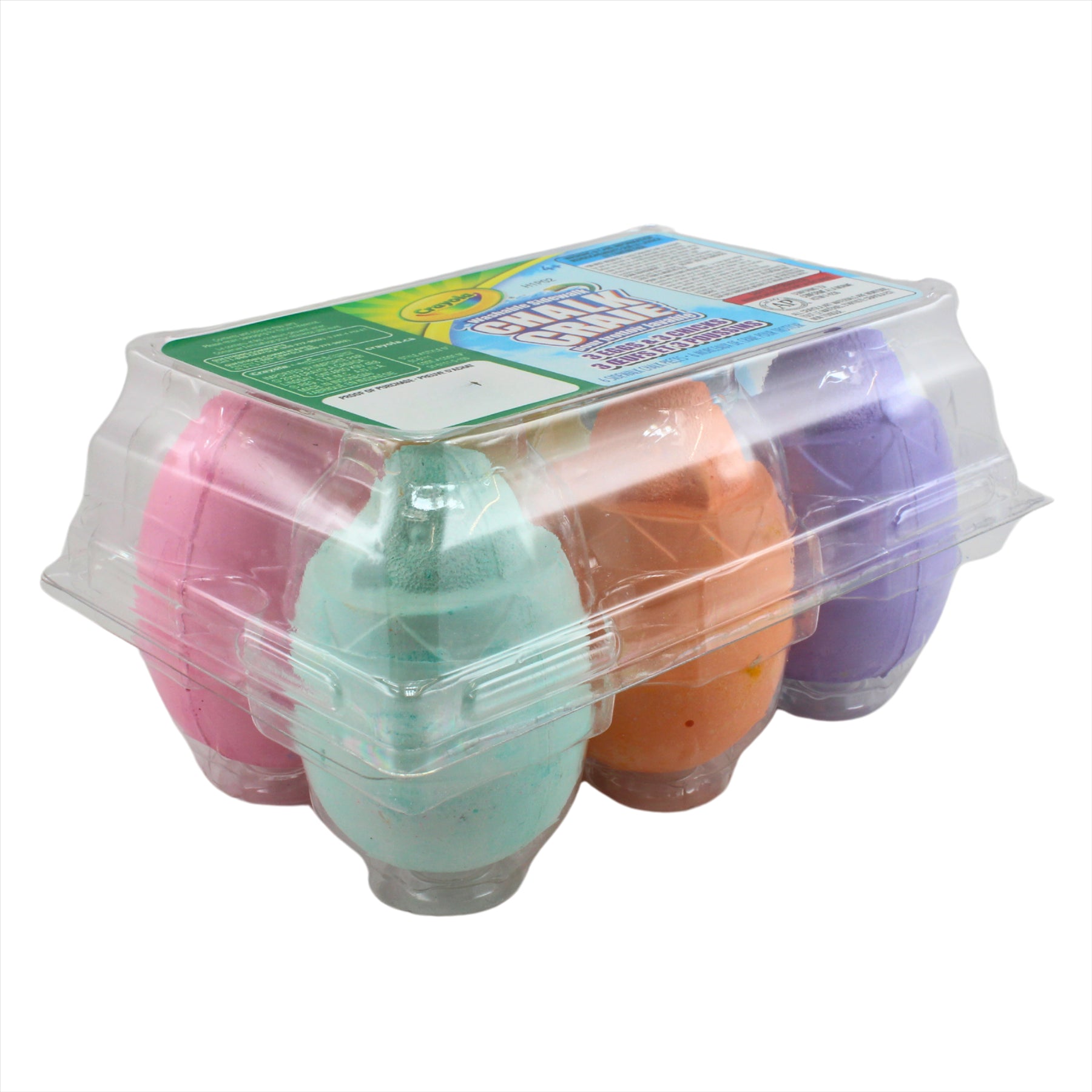 Crayola Washable Sidewalk Chalk Eggs - Pack of 6 - 3x Eggs & 3x Chicks - Toptoys2u