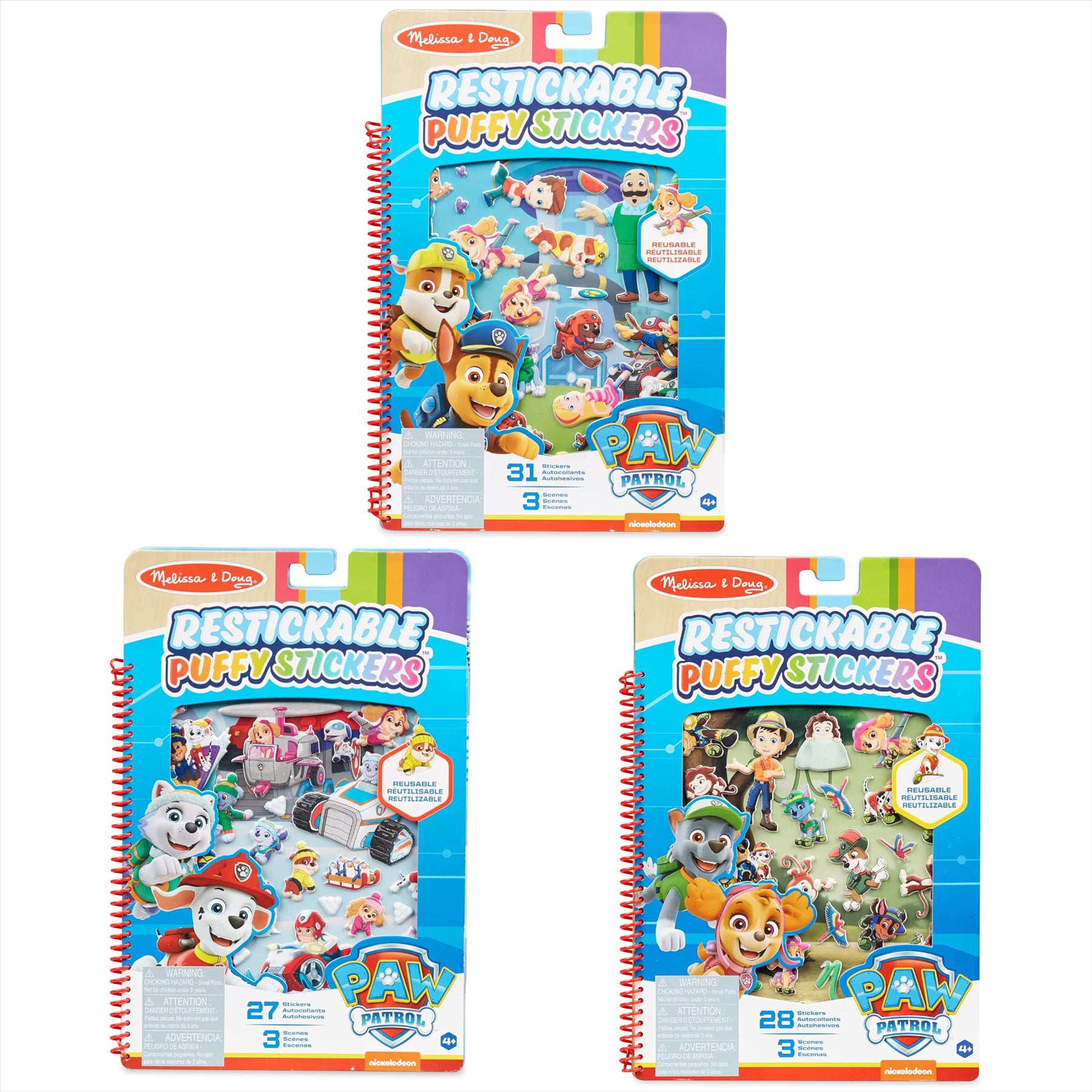 Melissa and Doug Children's Sticker and Activity Book Bundles - Set of All 6 Paw Patrol Books - 3x 3D Sticker Books and 3x Water Wow! Activity Books - Toptoys2u