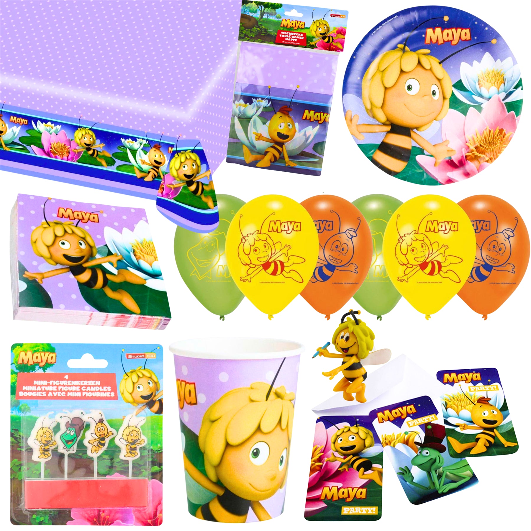 Maya the Bee Partyware Set - 32 Piece Party Bundle - Toptoys2u