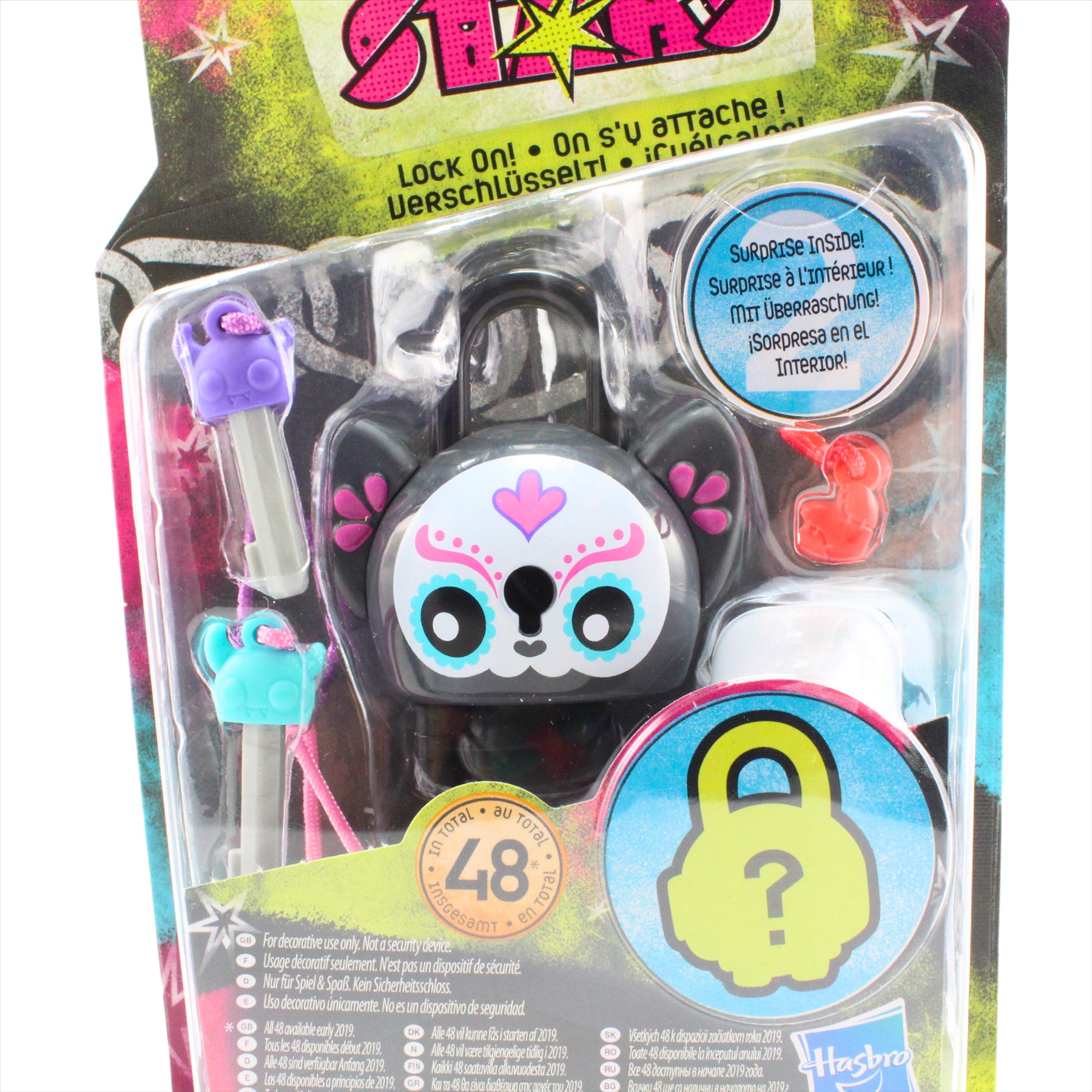 Lock Stars Series 2 Sugar Skull Cat Collectible Miniature 7cm Toy Figure Lock-On Clip with Accessories - Toptoys2u