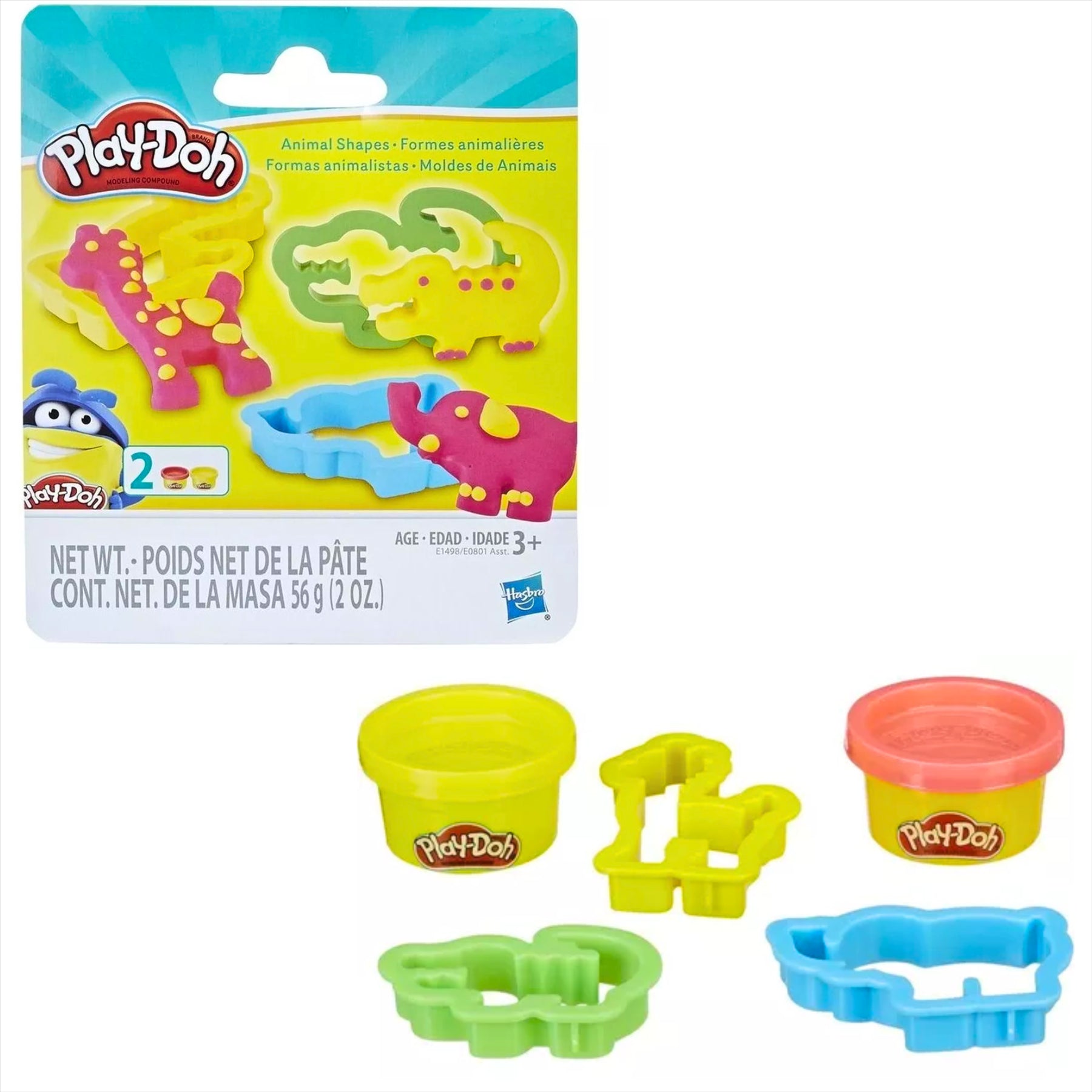 Play-Doh: Animal Shapes - Shape Cutter Set Including 2 Pots of Play-Doh - Toptoys2u