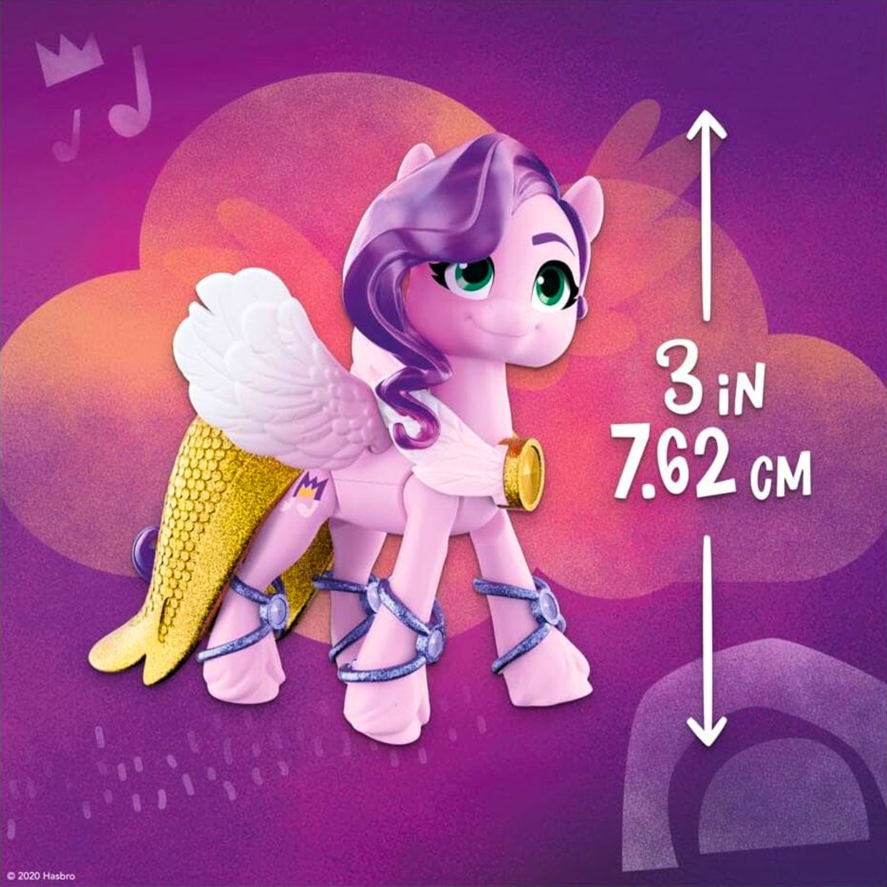 My Little Pony Crystal Adventure Princess Petals 7.5cm Play Figure Toy with Accessories and Friendship Bracelet - Toptoys2u