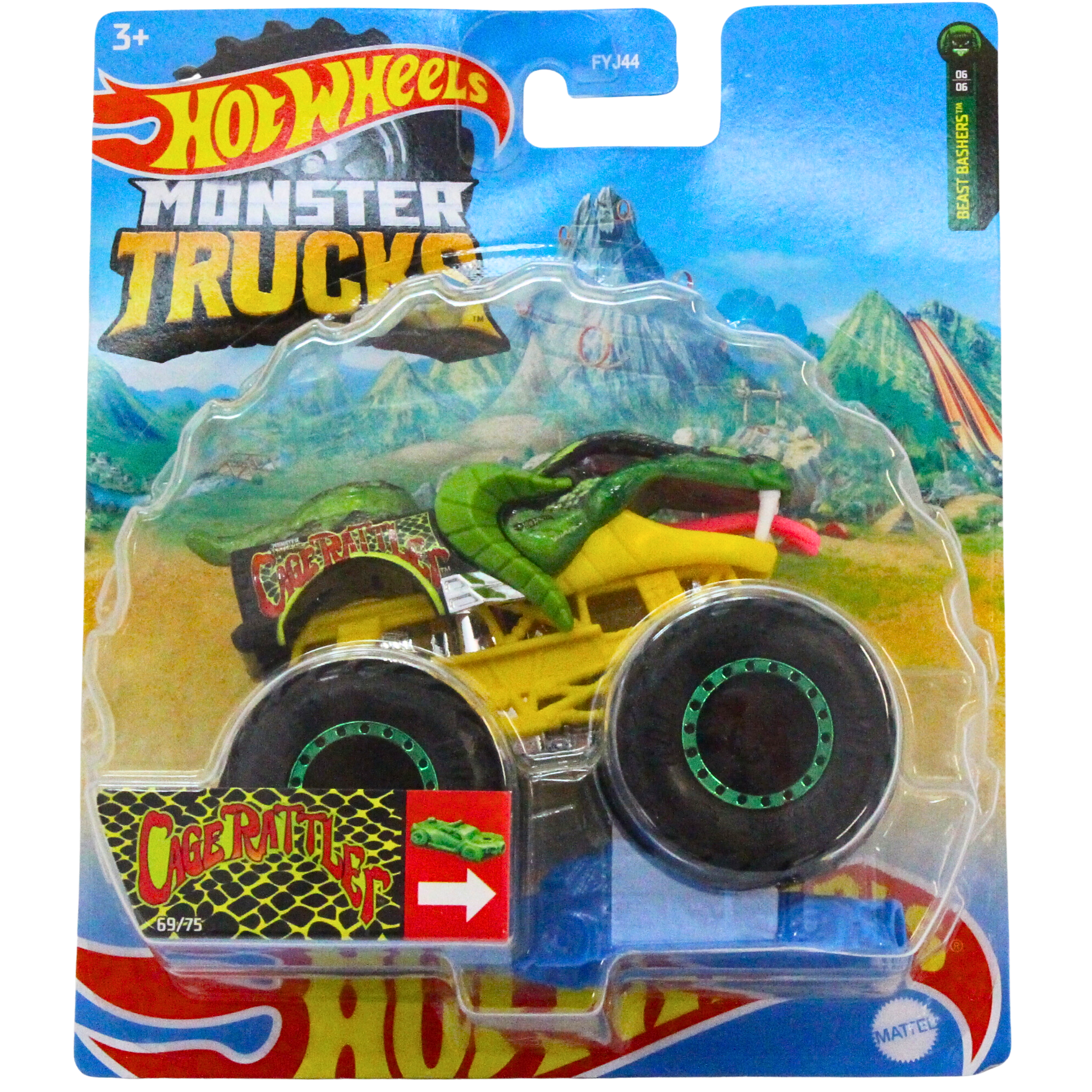 Hot Wheels Monster Trucks Cage Rattler 1:64 Diecast - Toptoys2u