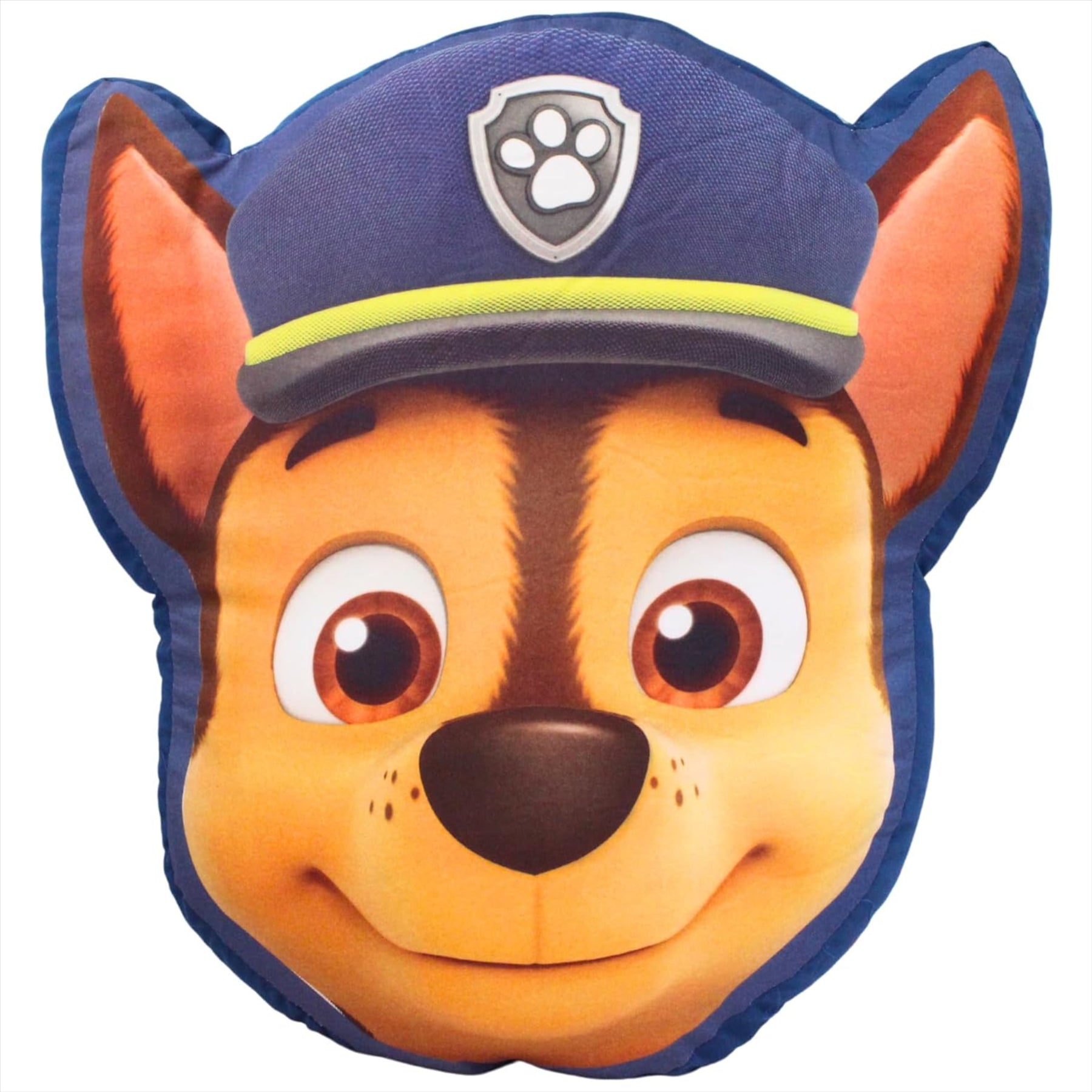 Paw Patrol Super Soft 40cm Chase Deluxe Cushion & Large Watch Themed Wall Clock - Twin Pack - Toptoys2u