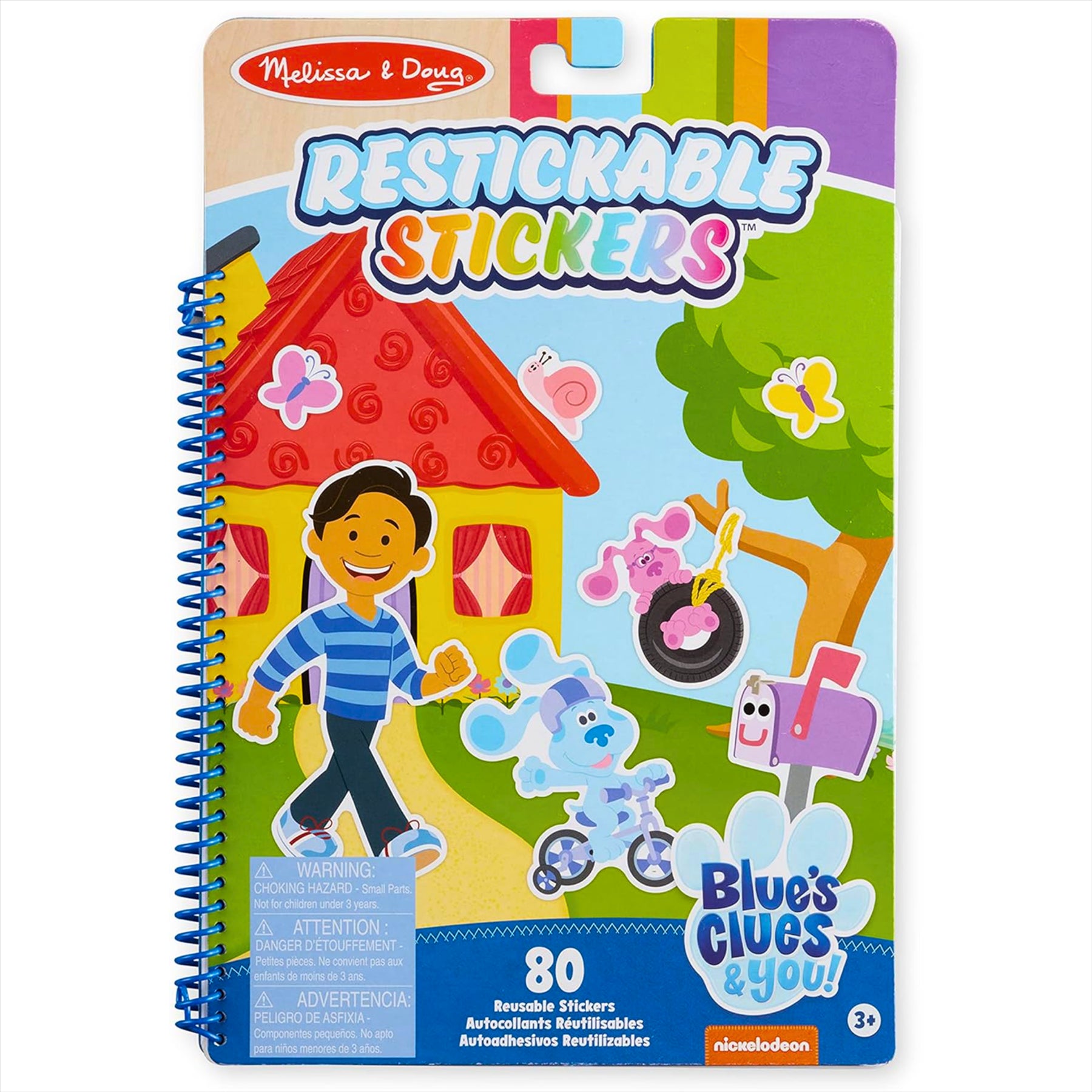 Melissa and Doug Children's Blues Clues Sticker and Activity Book Bundle - Make-A-Meal Sticker Pad, 3x Blue's Clues Restickable Sticker Books, and Blue's Clues Water Wow! Activity Book - Toptoys2u