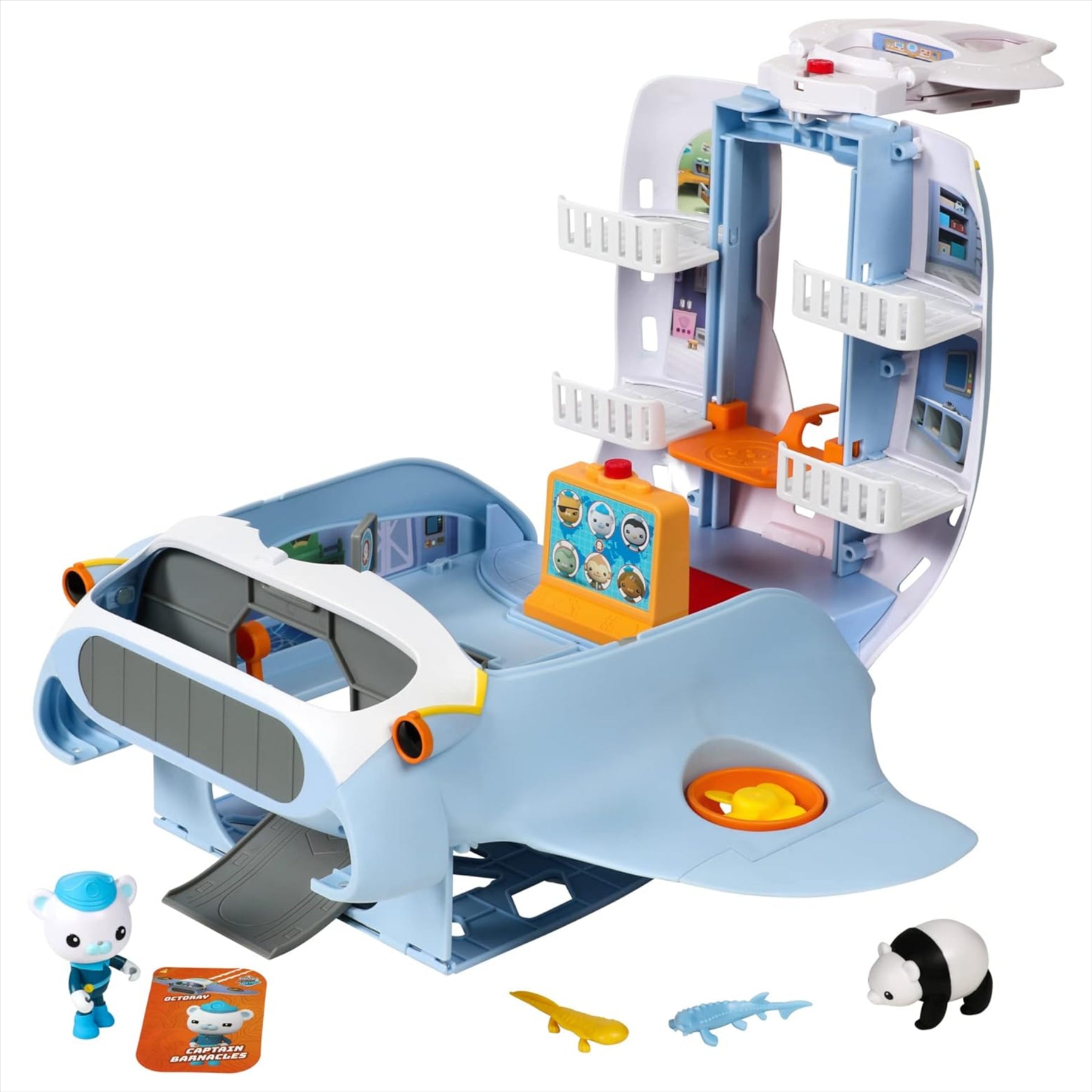 Octonauts Above and Beyond Octoray Headquarters Transforming Playset - 7 Pieces with Lights and 25+ Sounds - Toptoys2u