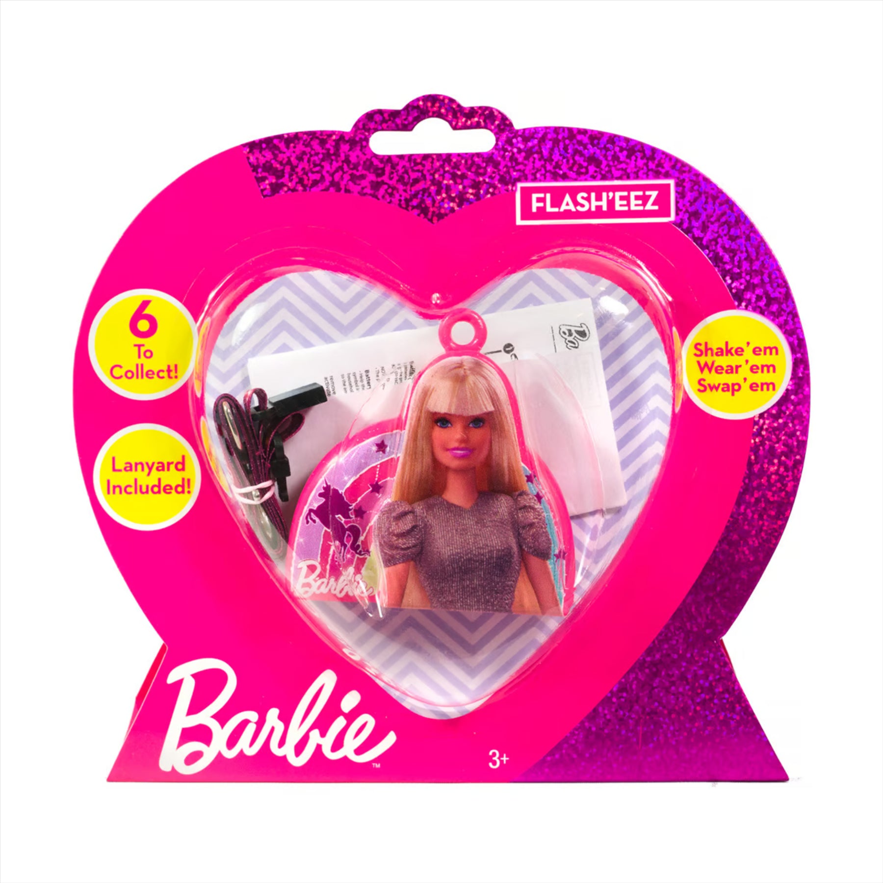 Barbie Flash'Eez Light-Up Character Toy Accessory with Lanyard - Pack of 6 - Toptoys2u