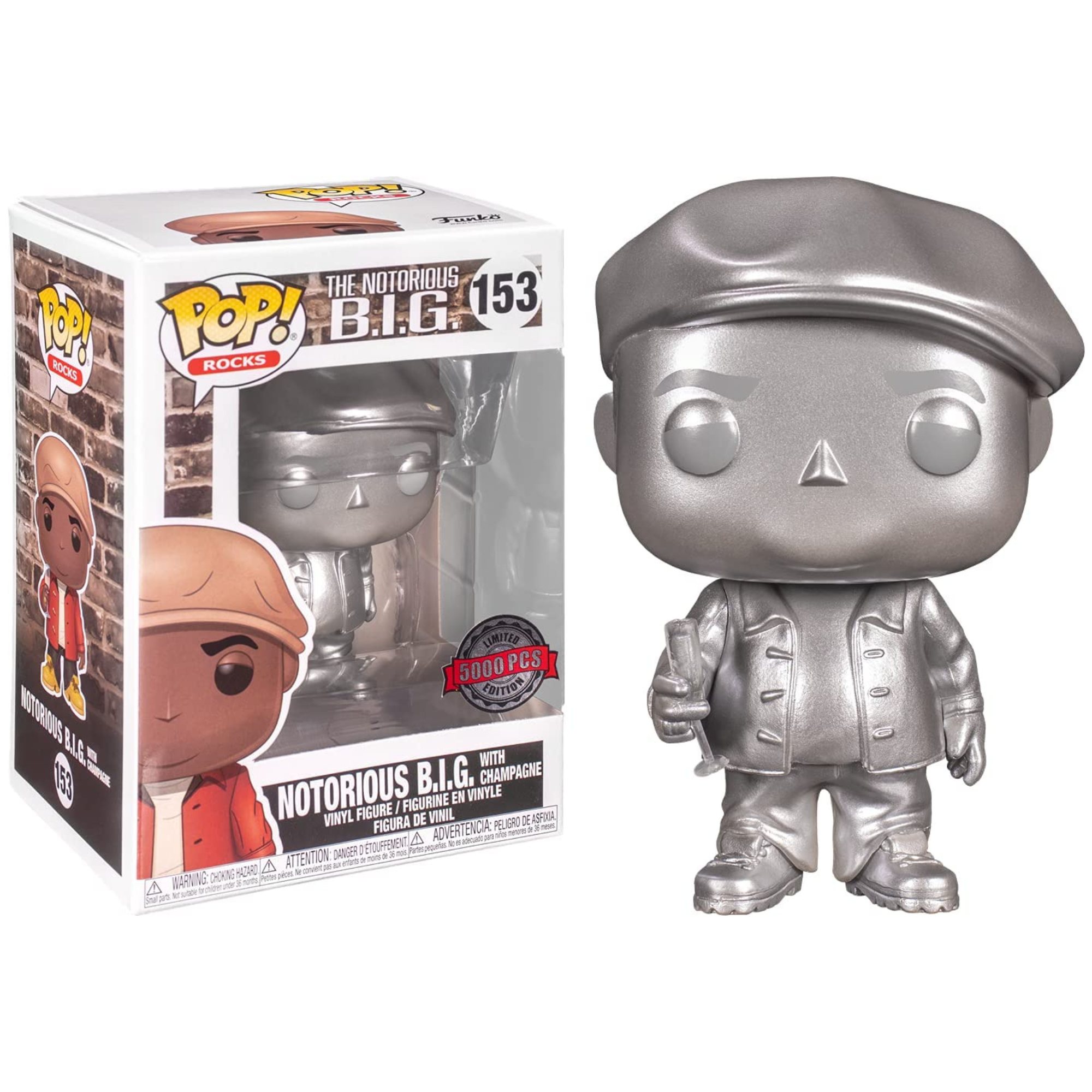 Funko POP! Rocks: The Notorious B.I.G. with Champagne (Platinum Limited Edition) No. 153 - Toptoys2u