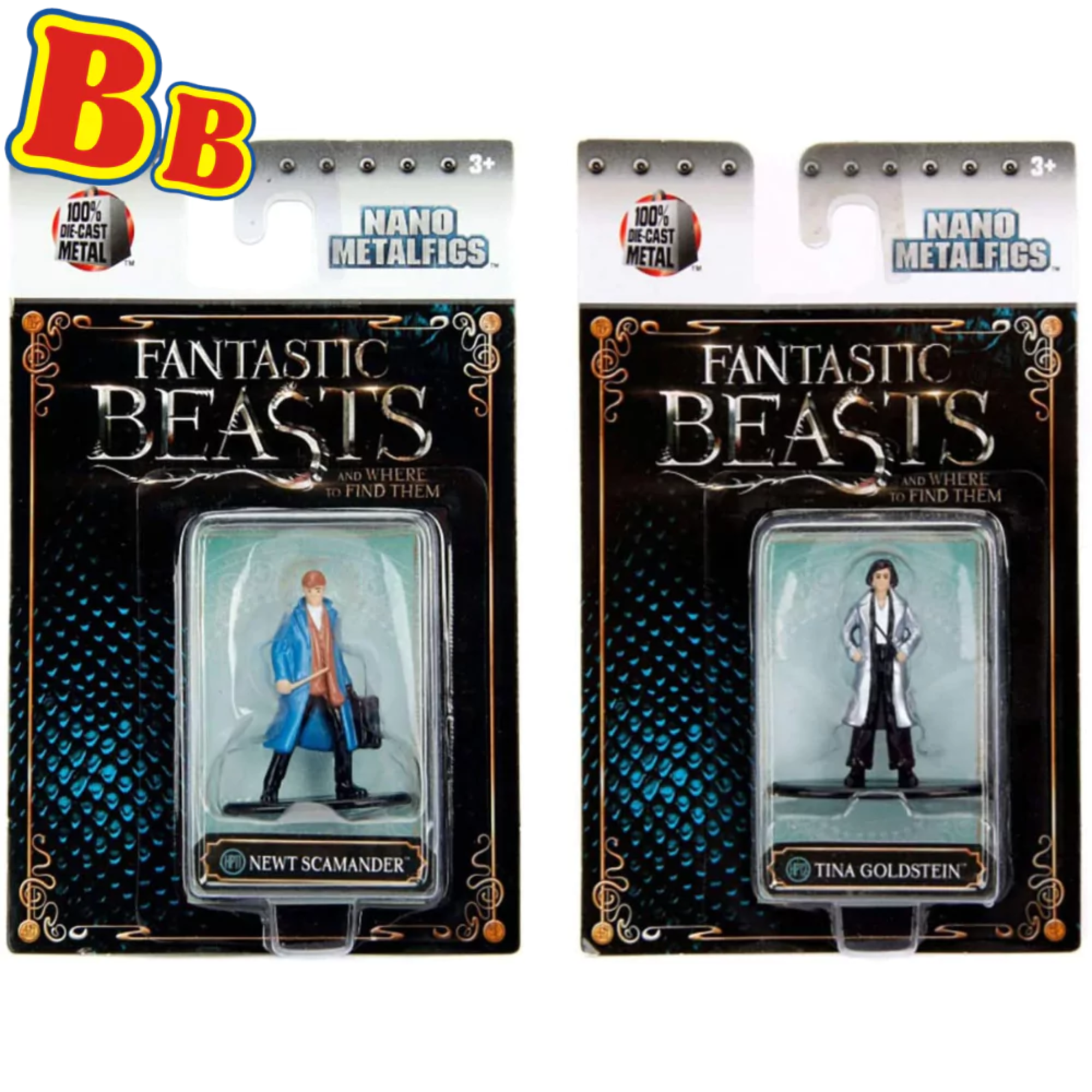 Fantastic Beasts and Where to Find Them Newt Scamander & Tina Goldstein Die-Cast Nano Metalfigs Figures Set - Toptoys2u