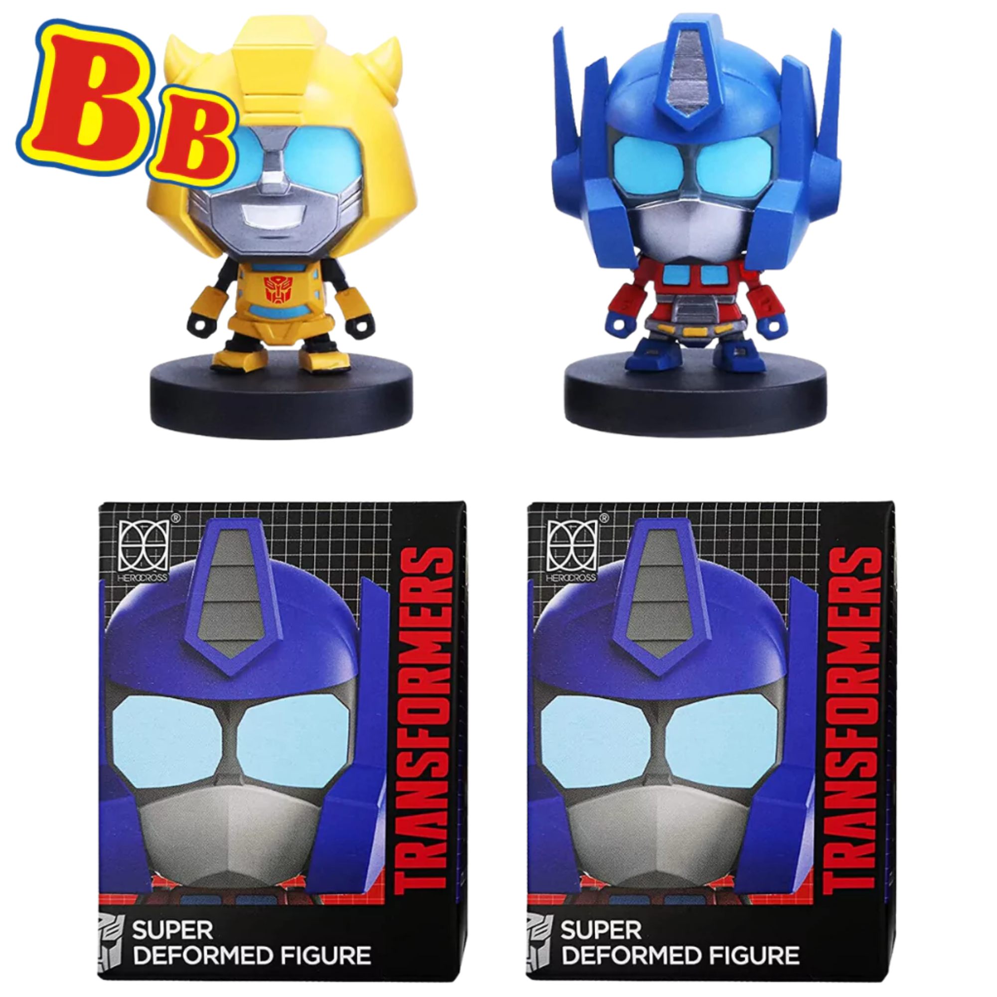 Transformers Herocross SDF Series 2 Super Deformed 2 inch Figures - Bumblee & Optimus Prime Set of 2 - Toptoys2u