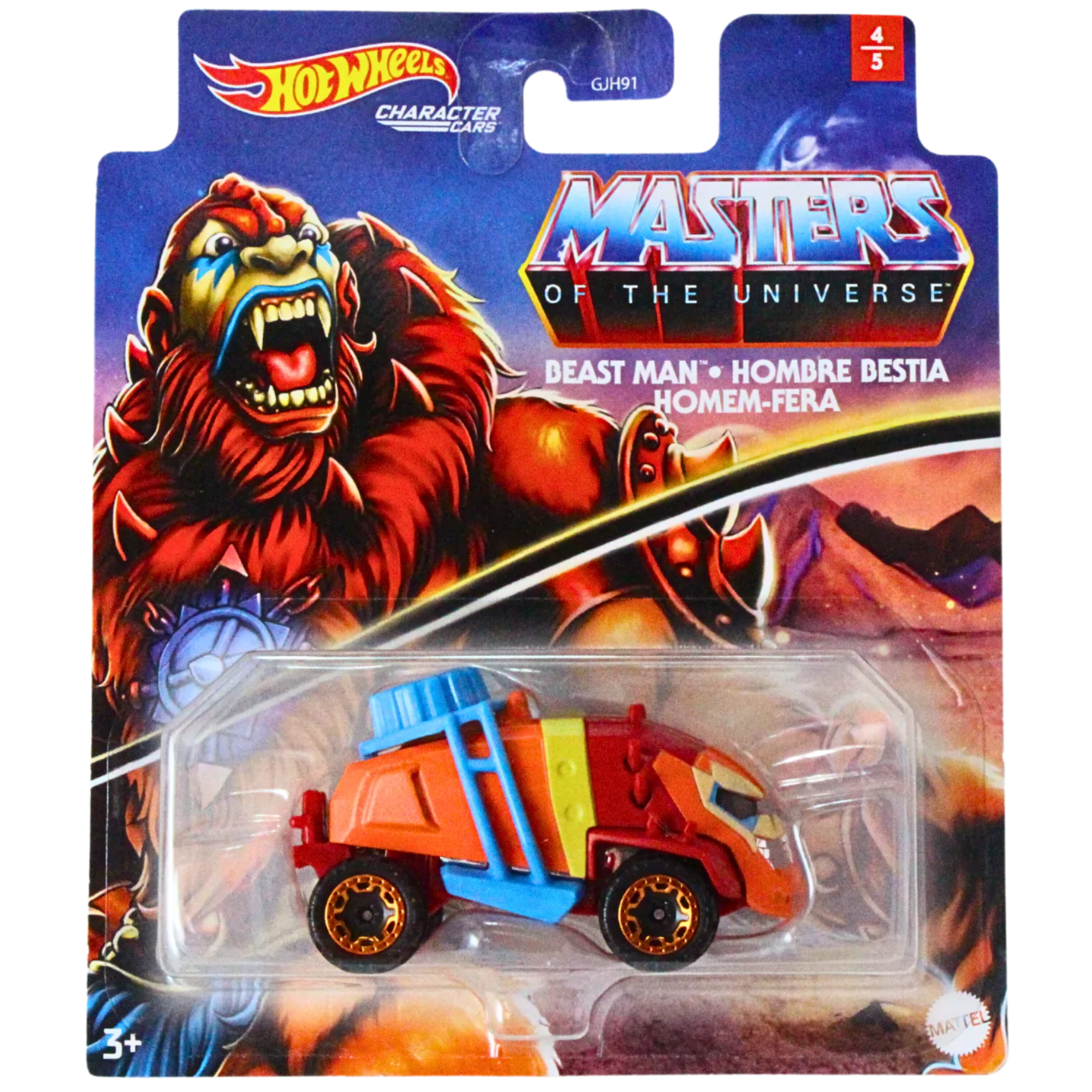 Character Cars Hot Wheels Masters of The Universe Die-cast 1:64 Scale Vehicle Car - Beast Man 4/5 - Toptoys2u