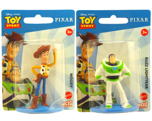 Disney Pixar Toy Story Buzz Lightyear & Woody 5cm Mini Figure Bundle - Toptoys2u
