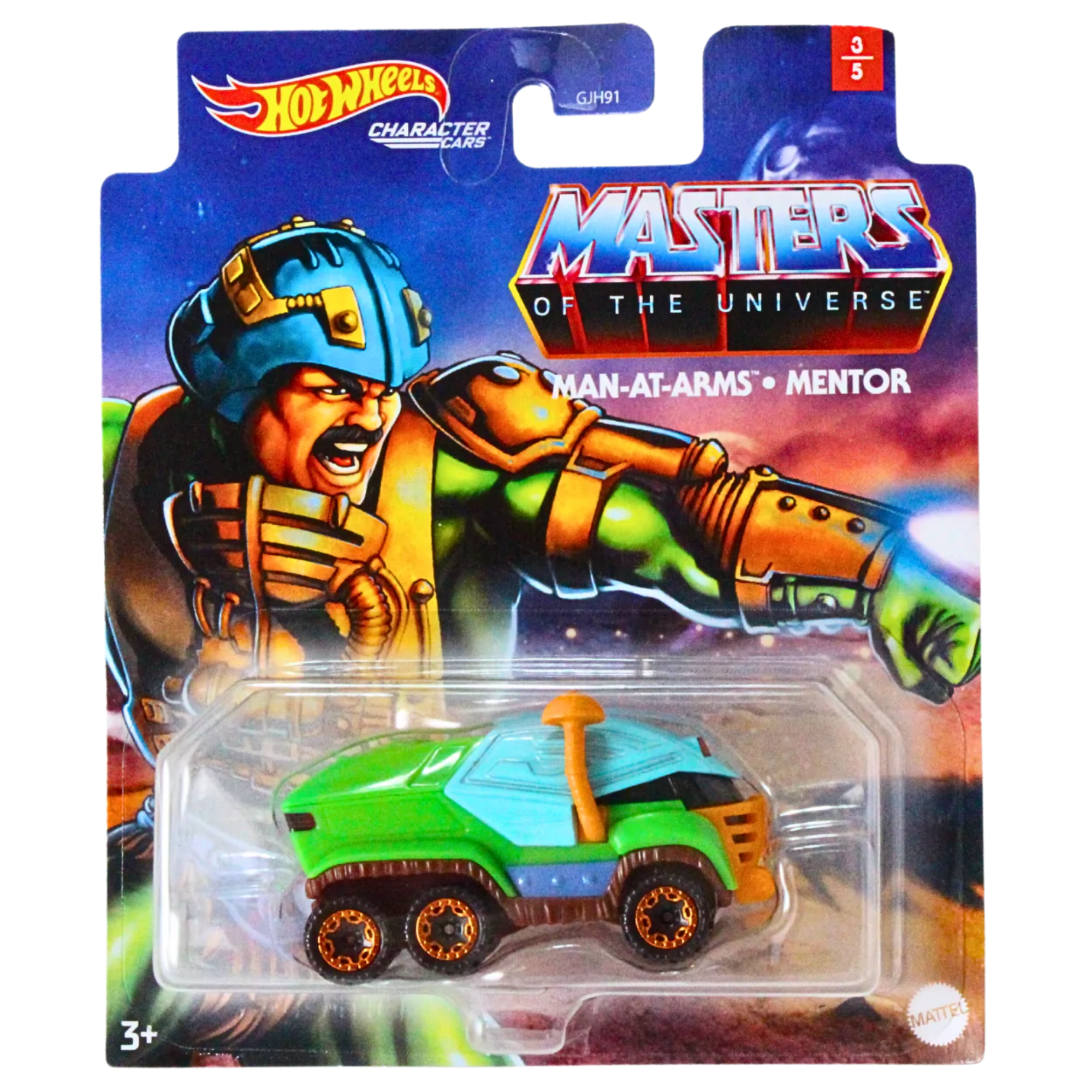 Character Cars Hot Wheels Masters of The Universe Die-cast 1:64 Scale Vehicle Car - Man At Arms Mentor 3/5 - Toptoys2u