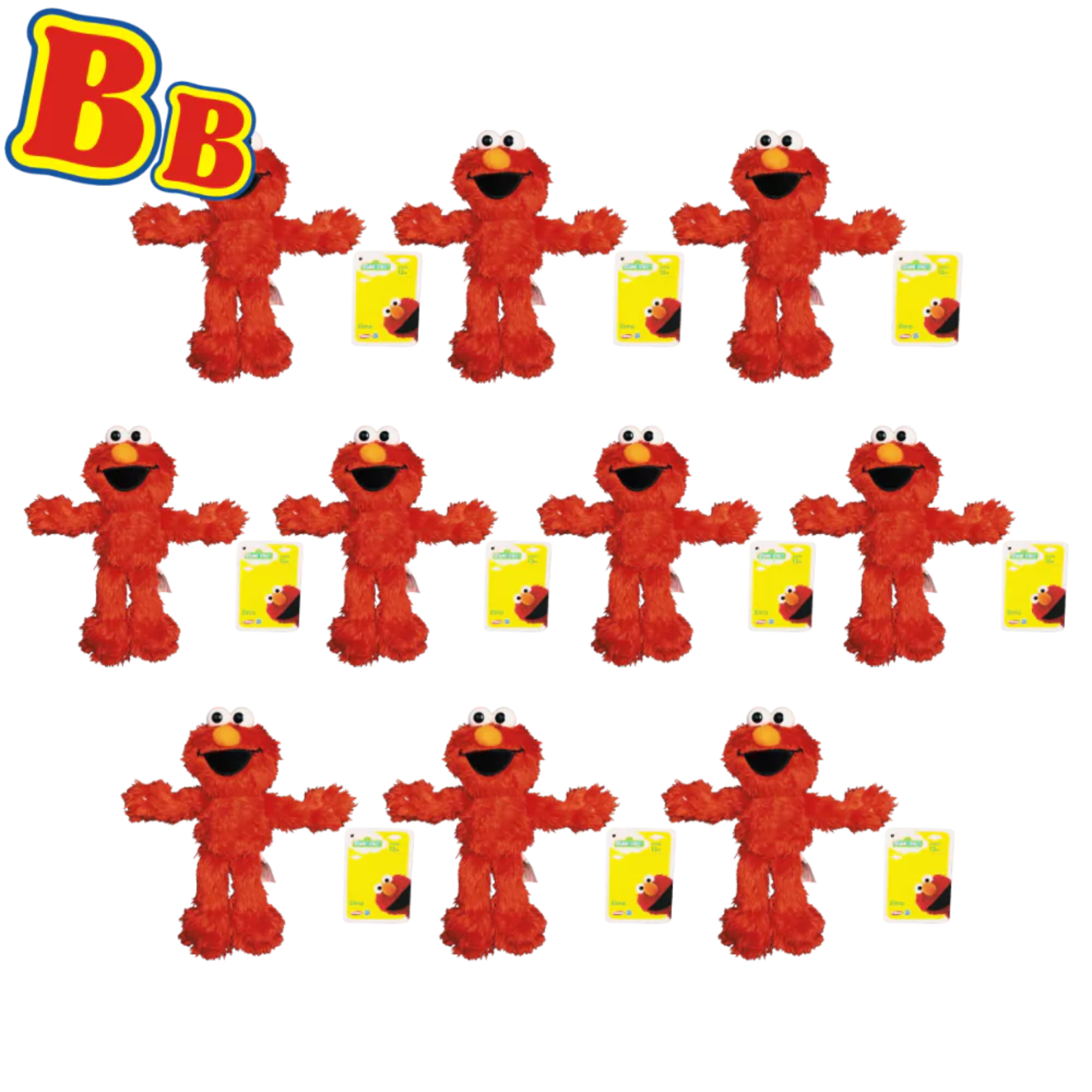 Sesame Street - Plush 9" 23cm Elmo - Pack of 10 - Toptoys2u