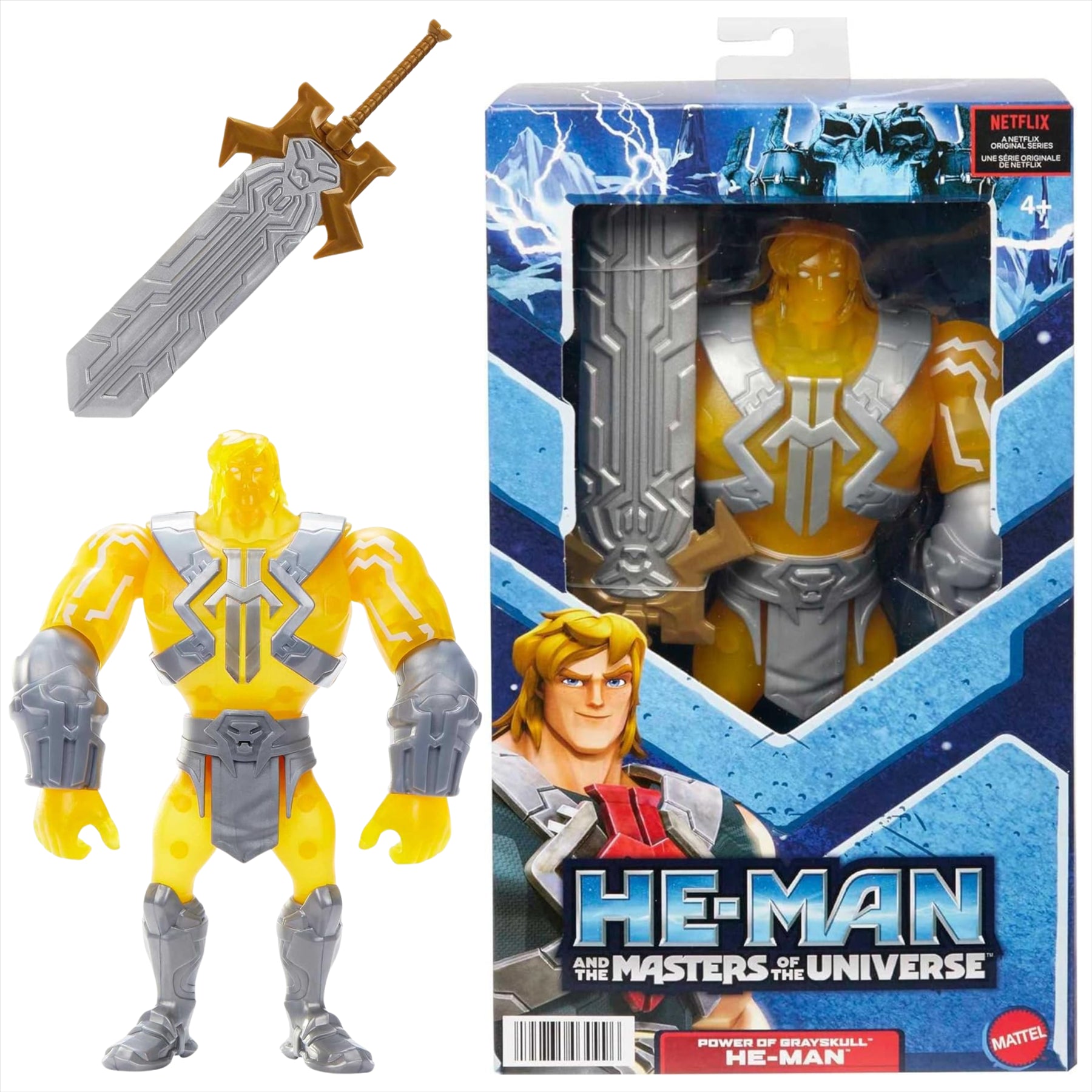 HE-MAN and the Masters of the Universe - Power of Grayskull HE-MAN 8.5" Articulated Action Figure with Sword Accessory - Toptoys2u