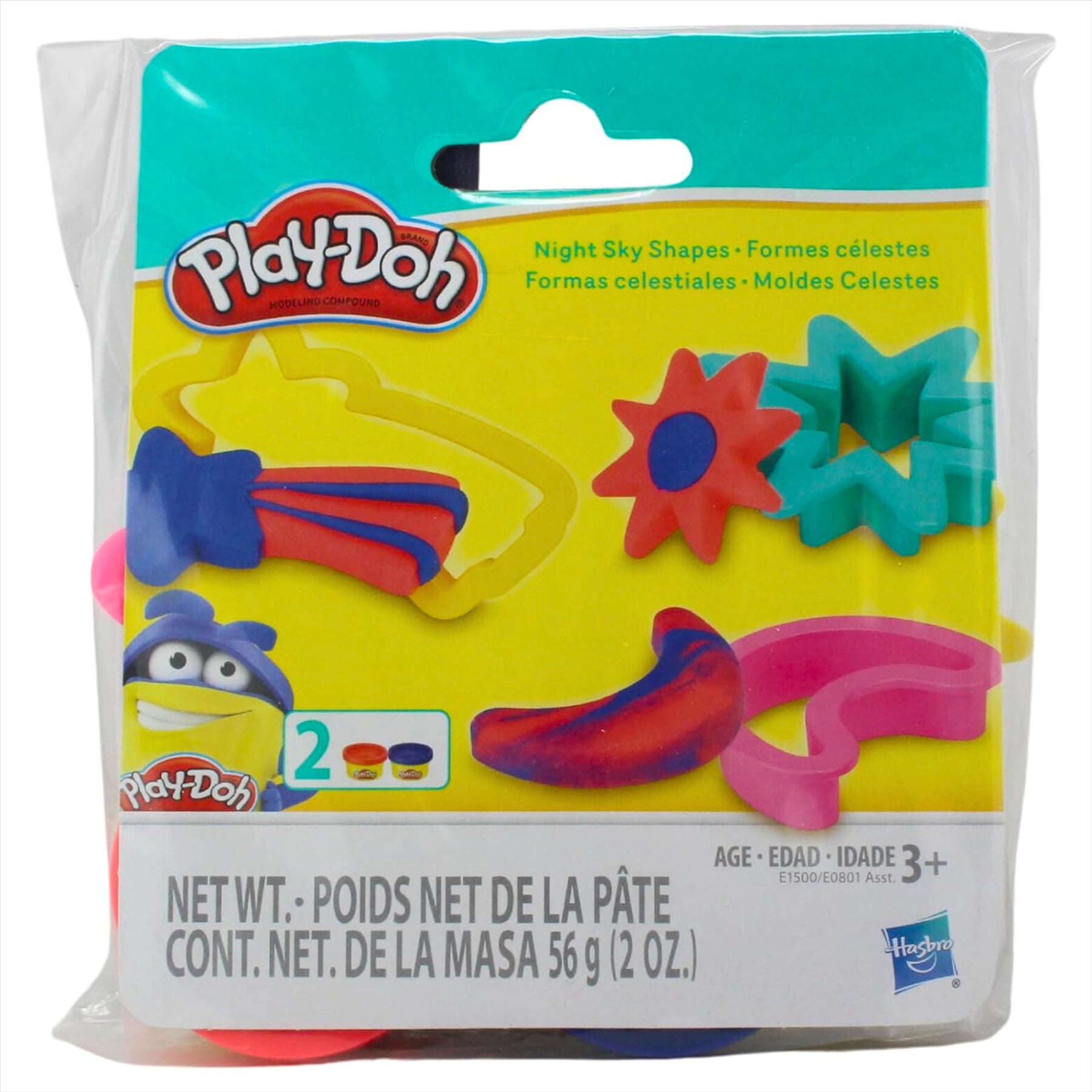 Play-Doh: Night Sky Shapes - Shape Cutter Set Including 2 Pots of Play-Doh - Toptoys2u