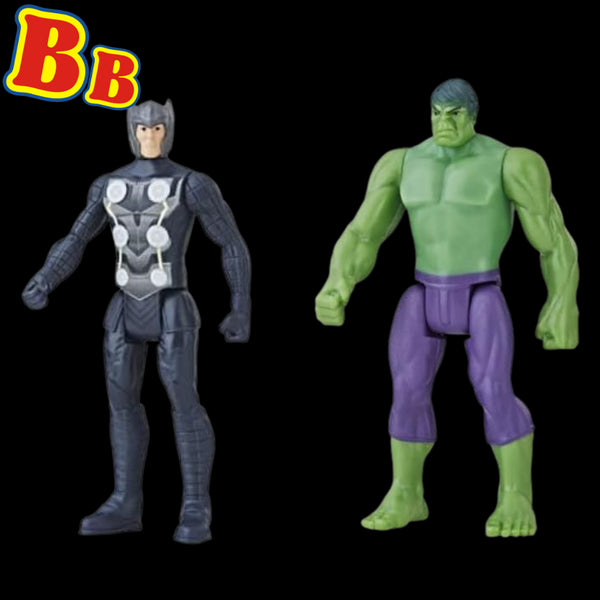 Marvel Avengers Articulated Action Figures - 3.75" 9.5cm Hulk & Thor Twin Pack - Toptoys2u