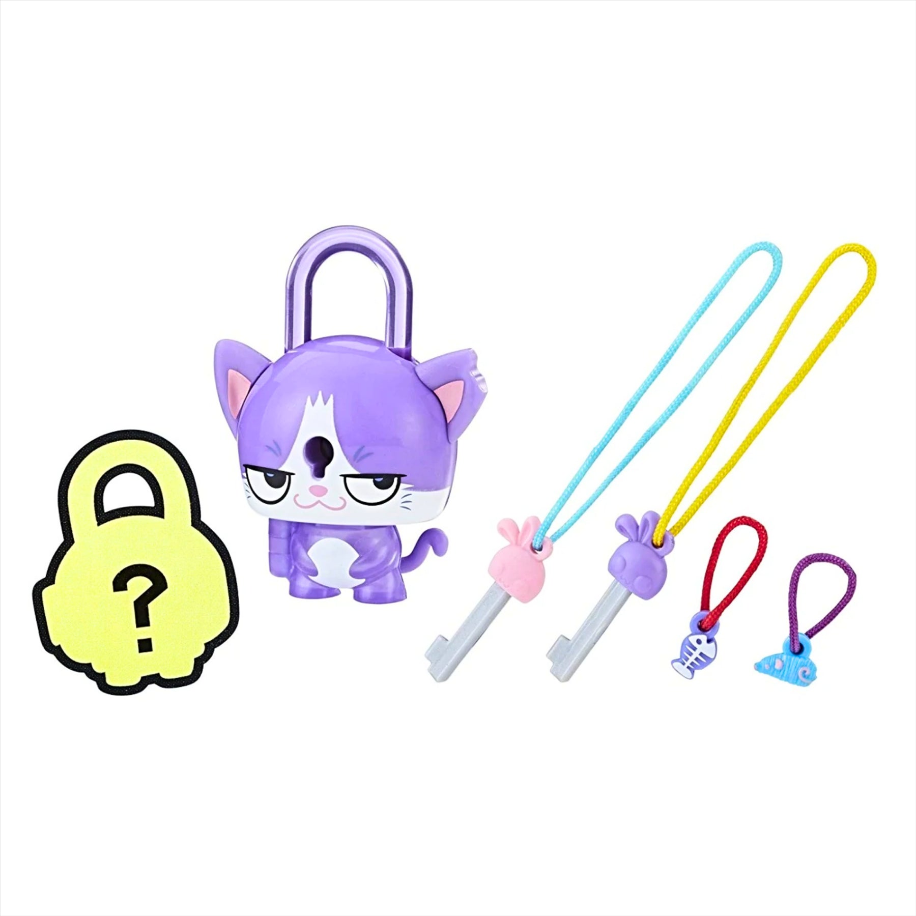 Lock Stars Series 2 Collectible Miniature 7cm Toy Figure Lock-On Clip with Accessories - Pack of 4, Set 1 - Sandwich, Vampire, Dog Wrestler, & Cavewoman - Toptoys2u