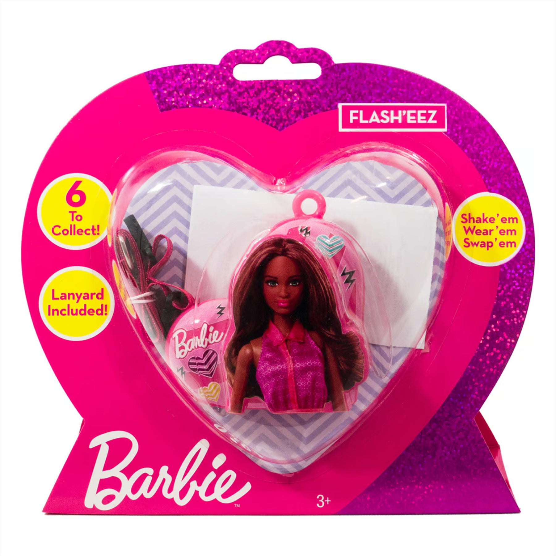 Barbie Flash'Eez Light-Up Character Toy Accessory with Lanyard - Pack of 6 - Toptoys2u