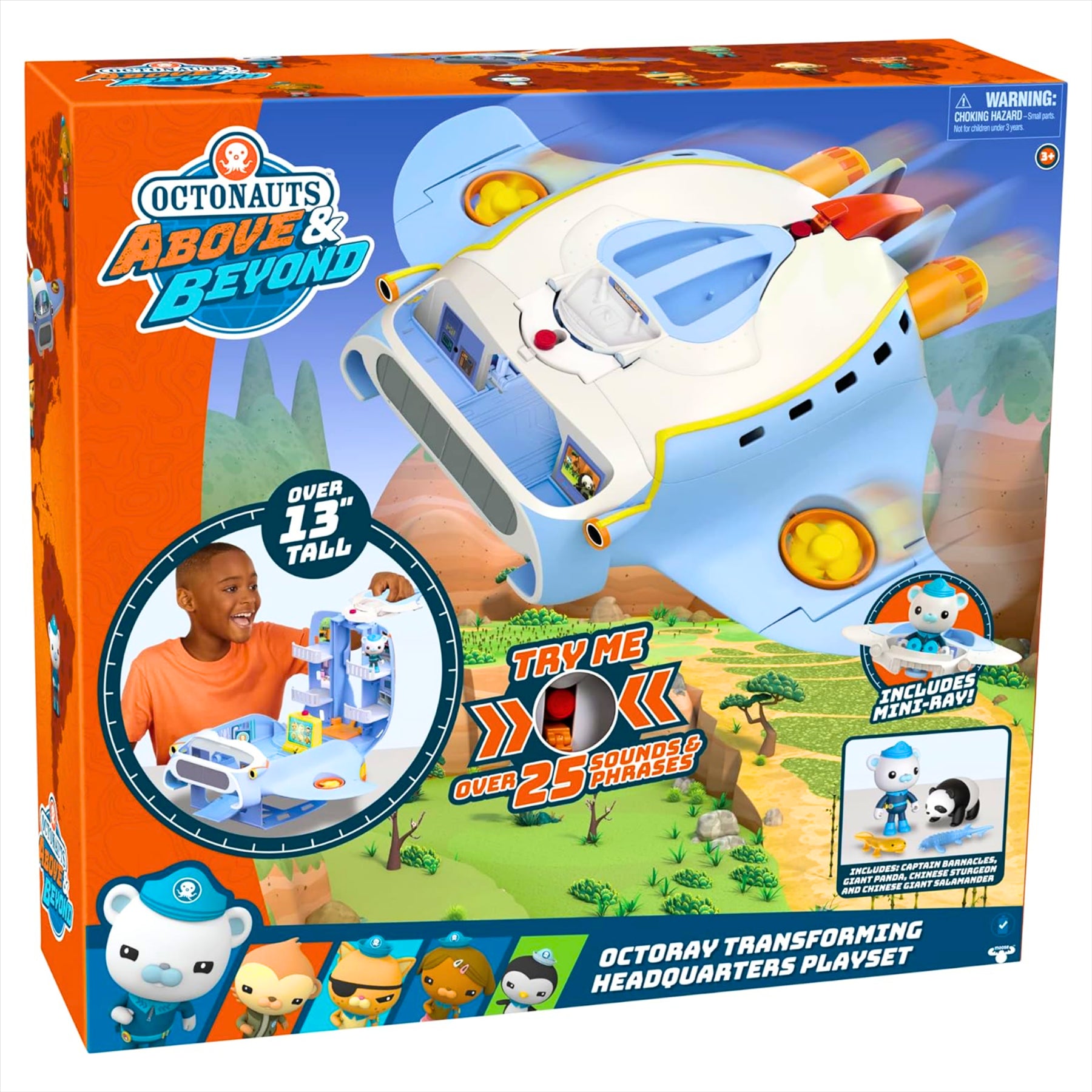 Octonauts Above and Beyond Octoray Headquarters Transforming Playset - 7 Pieces with Lights and 25+ Sounds - Toptoys2u