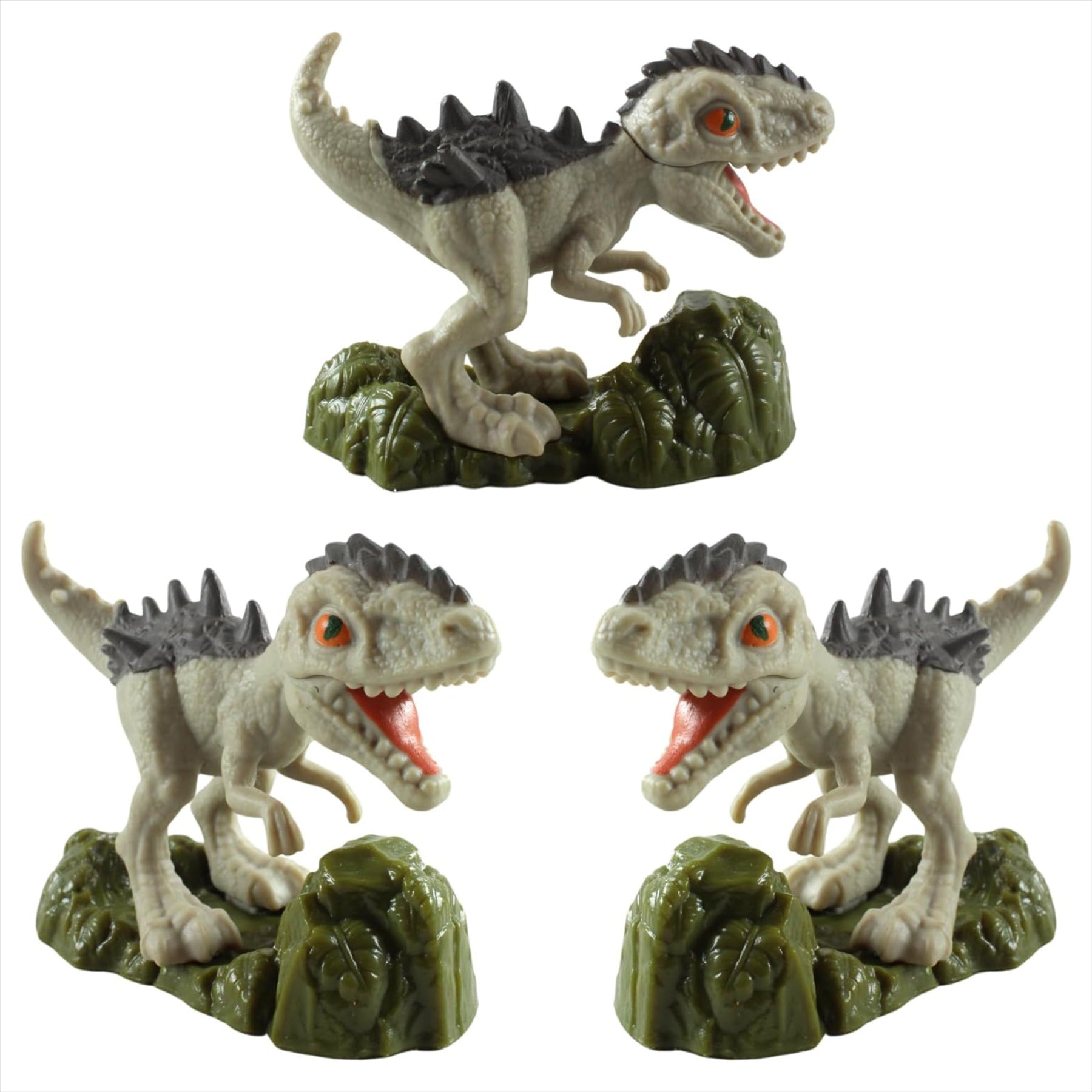 Jurassic World Dominion - Highly Detailed & Collectible 2" 5cm Dinosaur Figure Pack of 5 - Tyrannosaurus Rex, Carnotaurus, Indominous Rex, Stegosaurus & Ankylosaurus - Toptoys2u