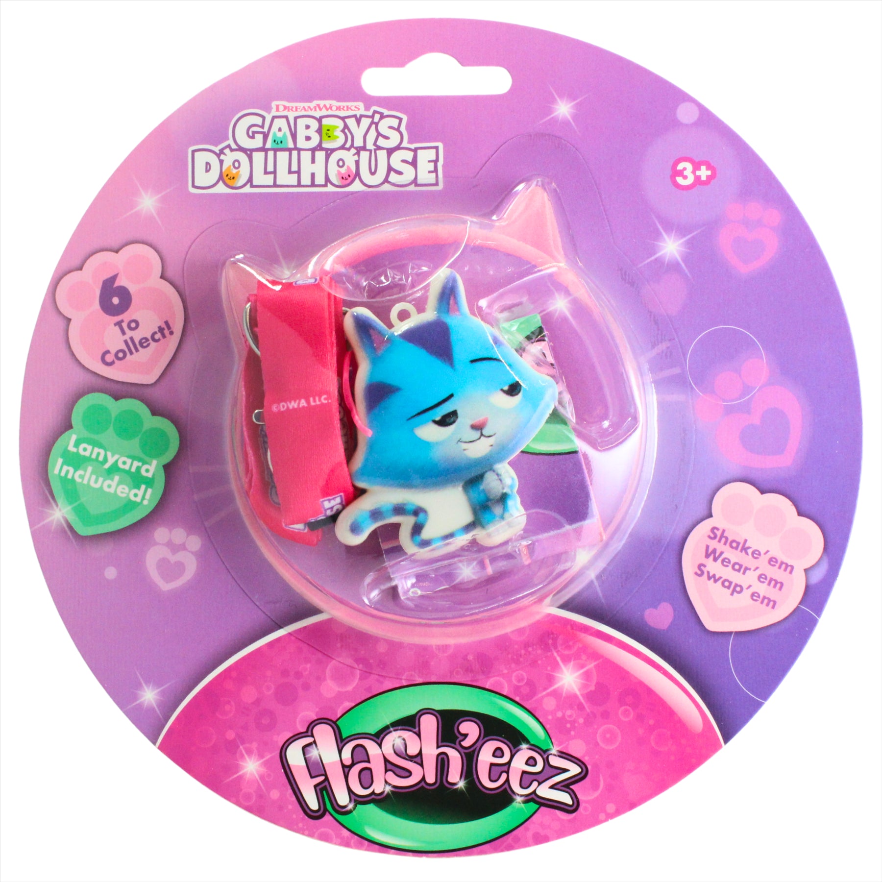 Gabby's Dollhouse Flash'Eez Catrat Light-Up Collectible Character Toy Accessory with Lanyard - Toptoys2u