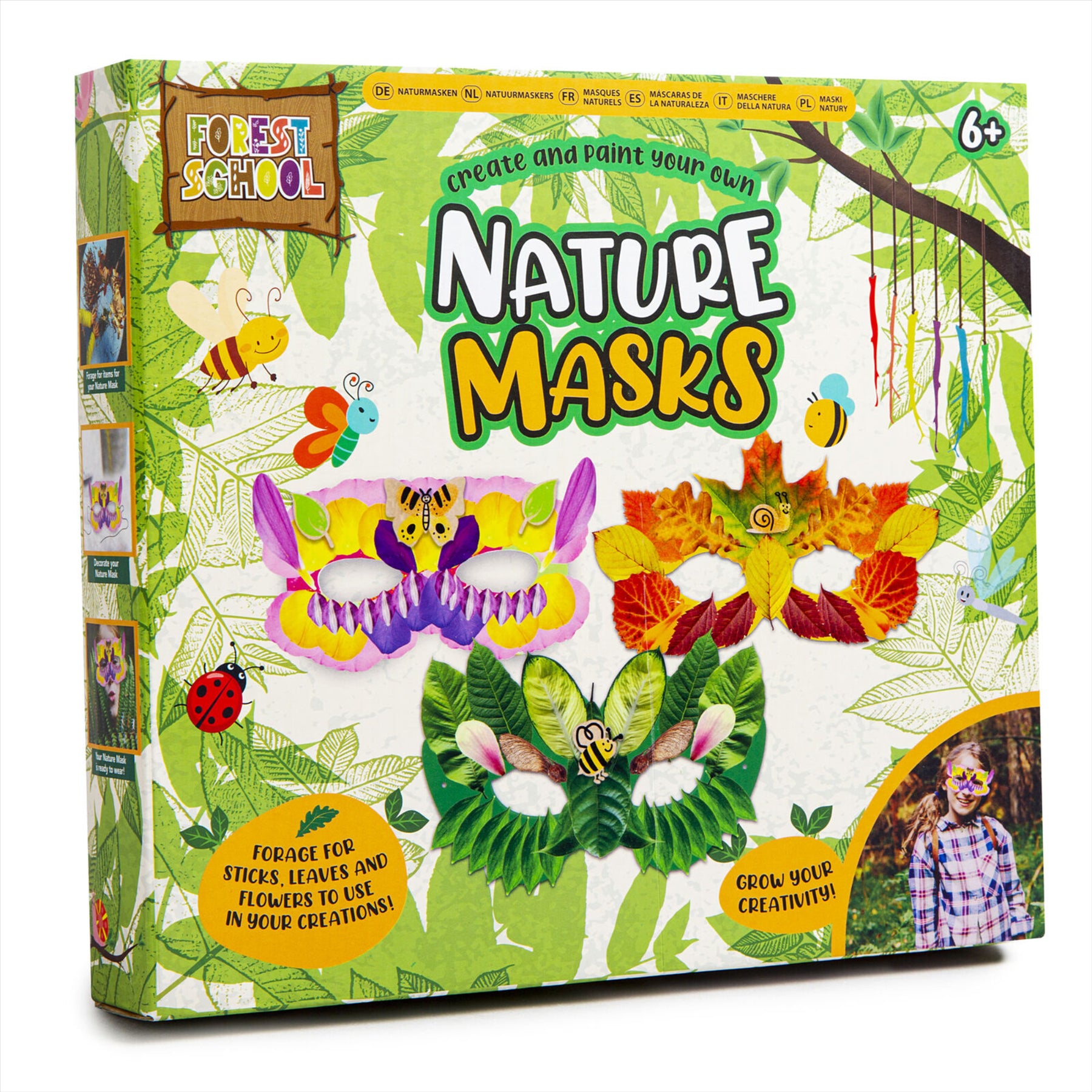 Forest School Nature Masks Creative Foraging Craft Kit - Toptoys2u