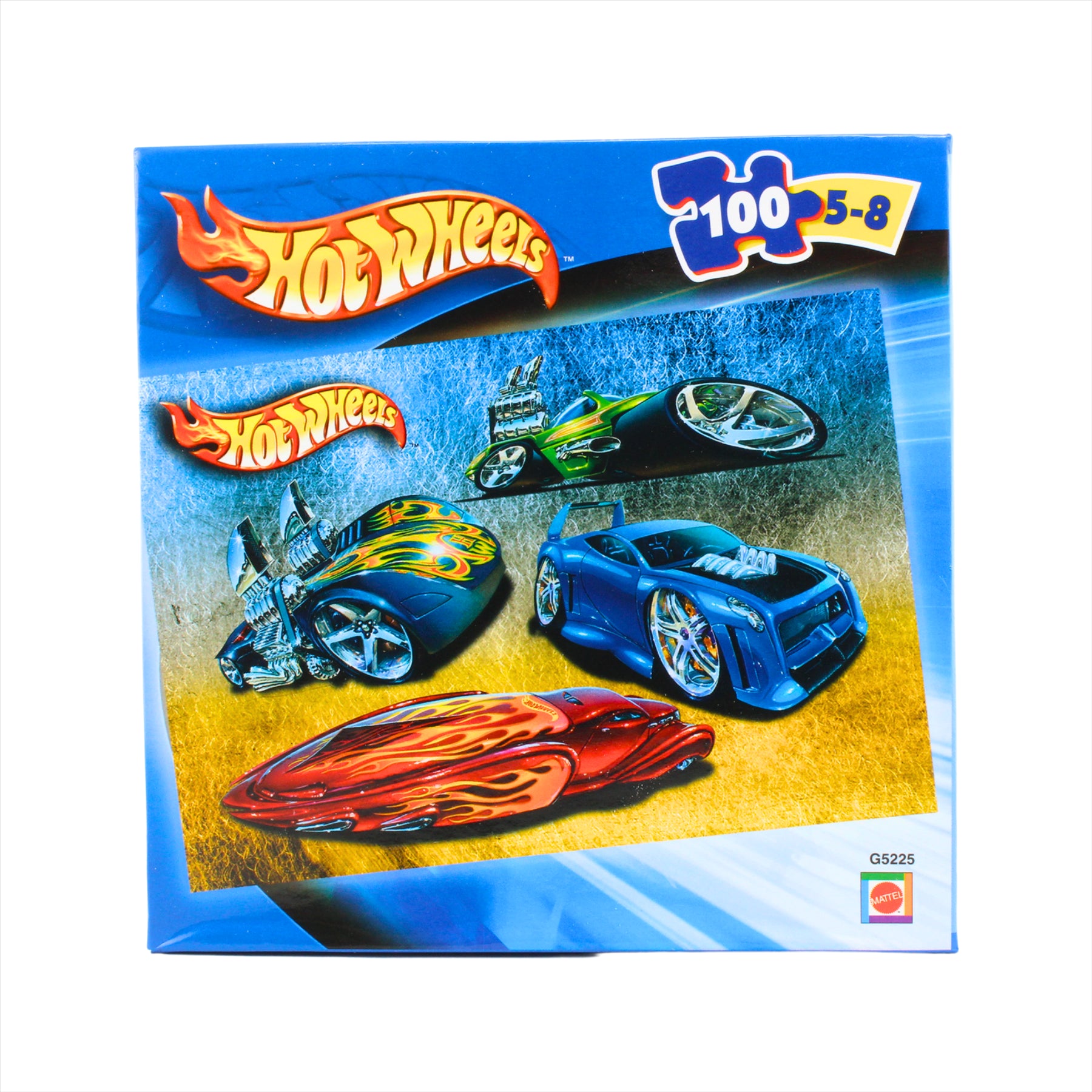 Hot Wheels 100 Piece Kids 42x29cm Car Jigsaw Puzzles G5225 and G5226 - Twin Pack - Toptoys2u