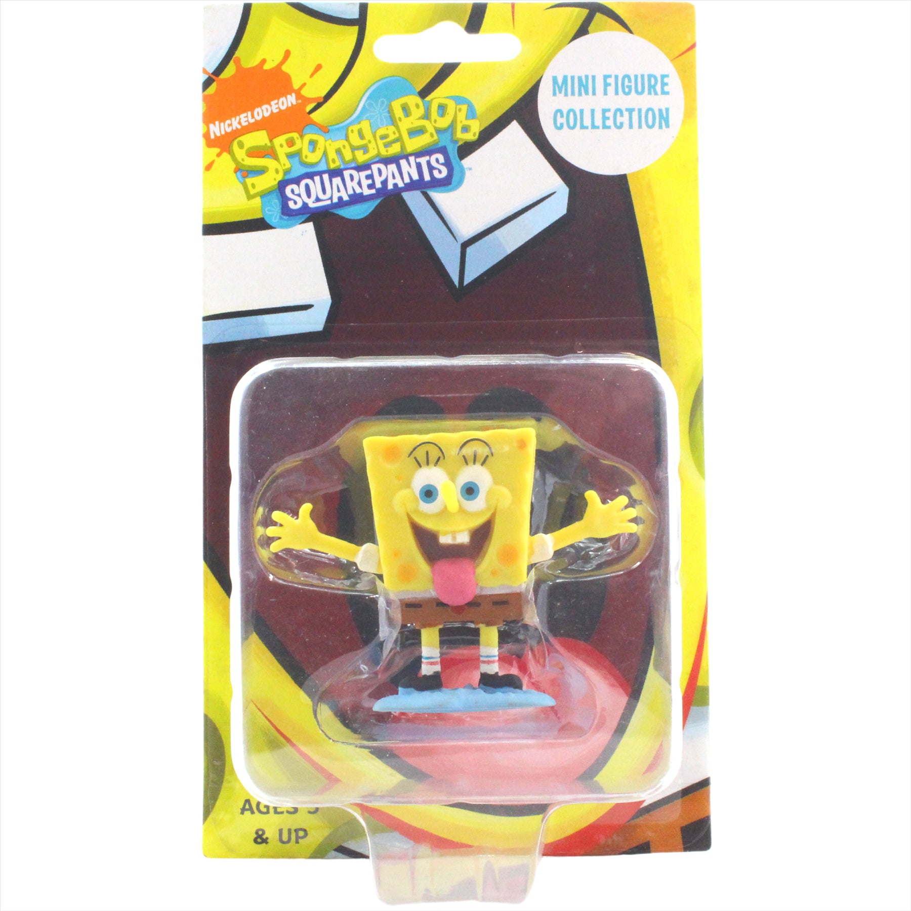 Spongebob Squarepants - Spongebob, Gary, Mr Krabs, Patrick & Spongebob on Surfboard 2" 5cm Collectible Toy Figures - Pack of 5 - Toptoys2u