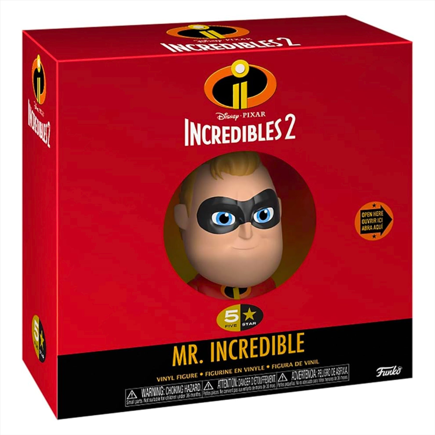 Funko 5 Star The Incredibles 2 Mr Incredible, Elastigirl, Dash, and Violet 8cm Collectible Toy Figures and Accessories - Pack of 4 - Toptoys2u