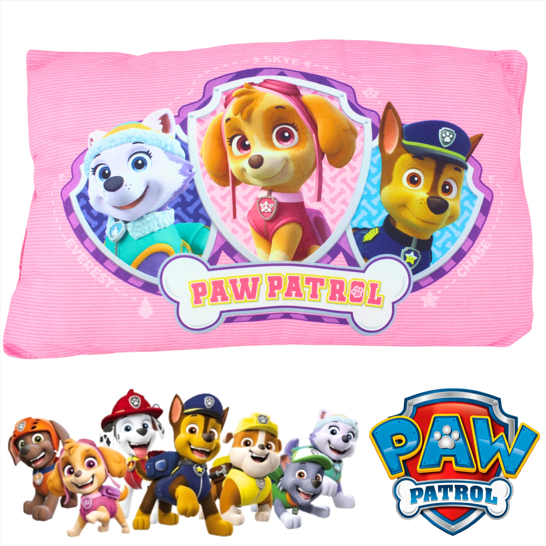 Paw Patrol Chase, Skye, and Everest Super Soft 36cm Pillow Cushion