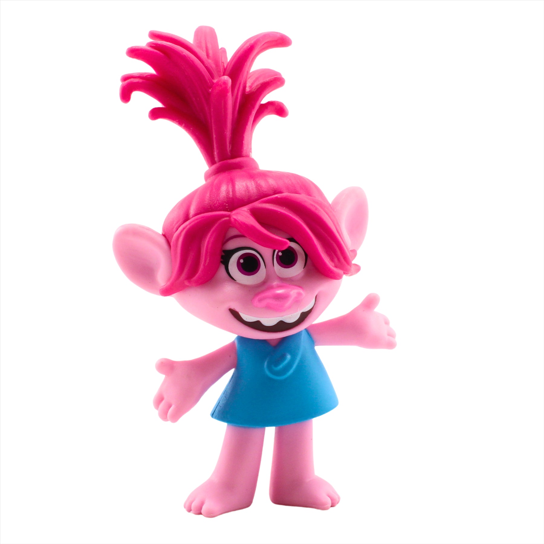 Trolls World Tour Super Soft Fuzzbert 28cm Plush Toy with Poppy 9cm Figure and Series 1 Keyclip Figure Blind Box - Toptoys2u