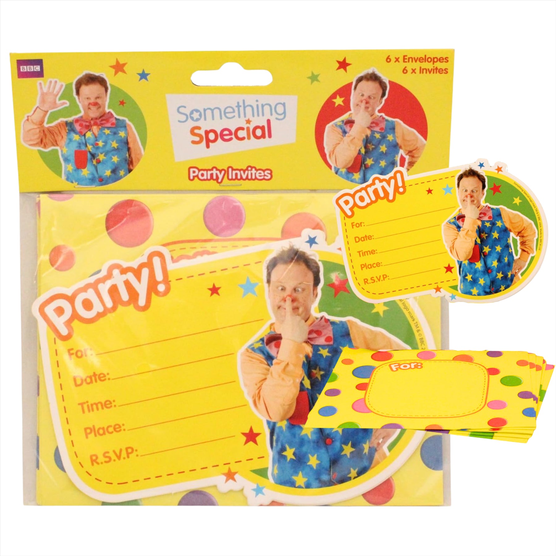 Something Special Mr Tumble Childrens Partyware - Pack of 6 Invites & Party Bags - Toptoys2u