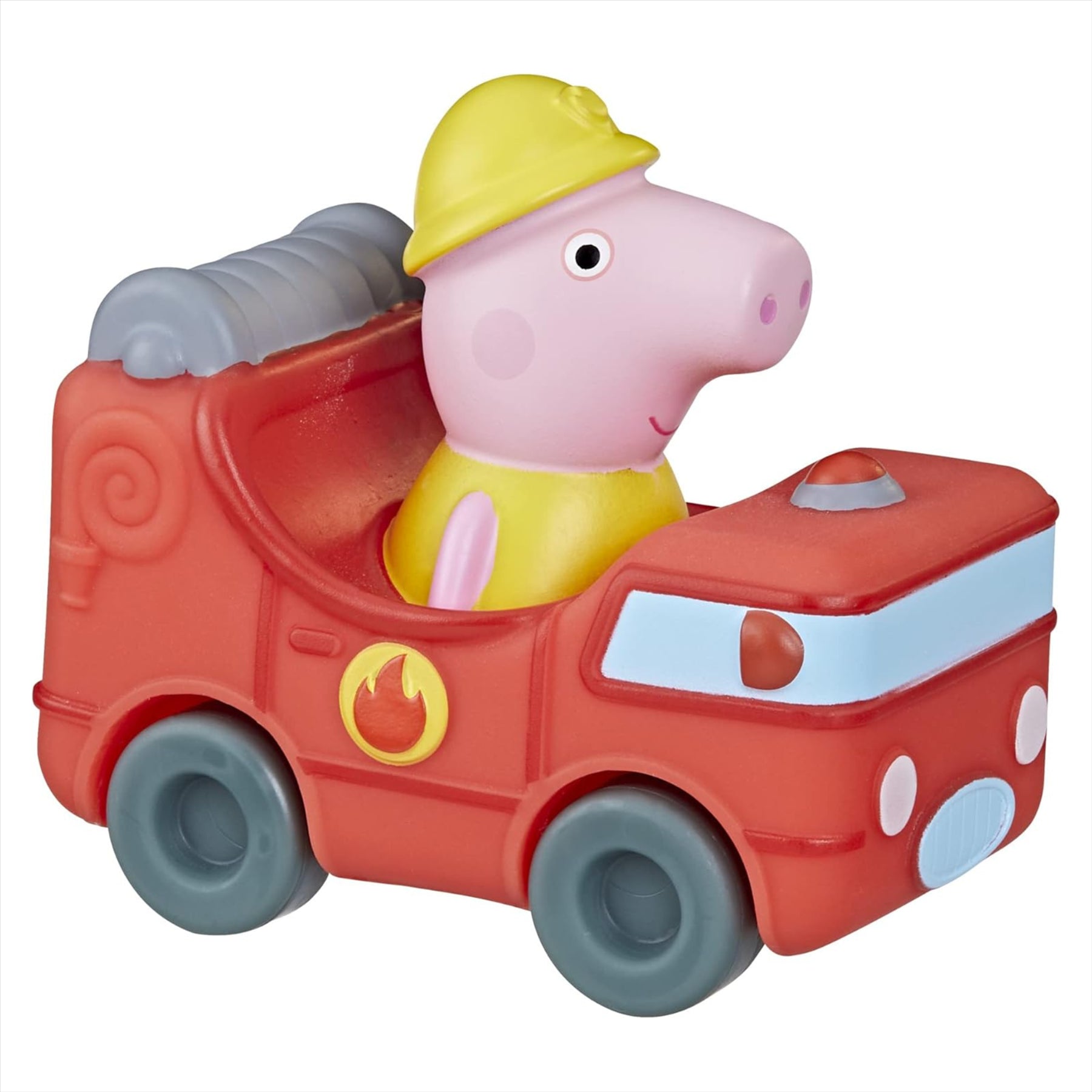 Peppa Pig Little Buggies - Mummy Pig Figure In Fire Engine Toy Vehicle - Toptoys2u