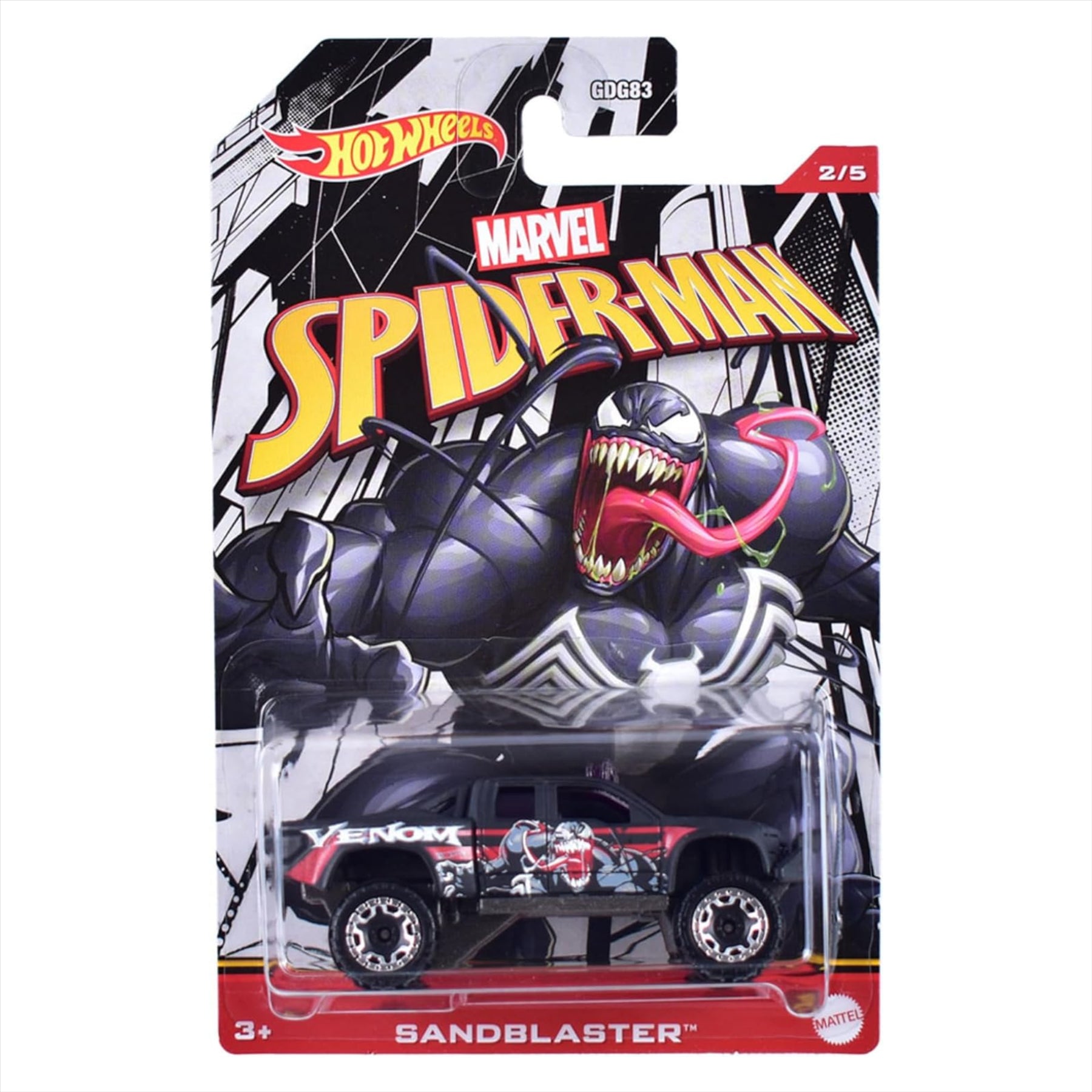 Hot Wheels Marvel Spider-Man - Venom Sandblaster - 2/5 - Toptoys2u