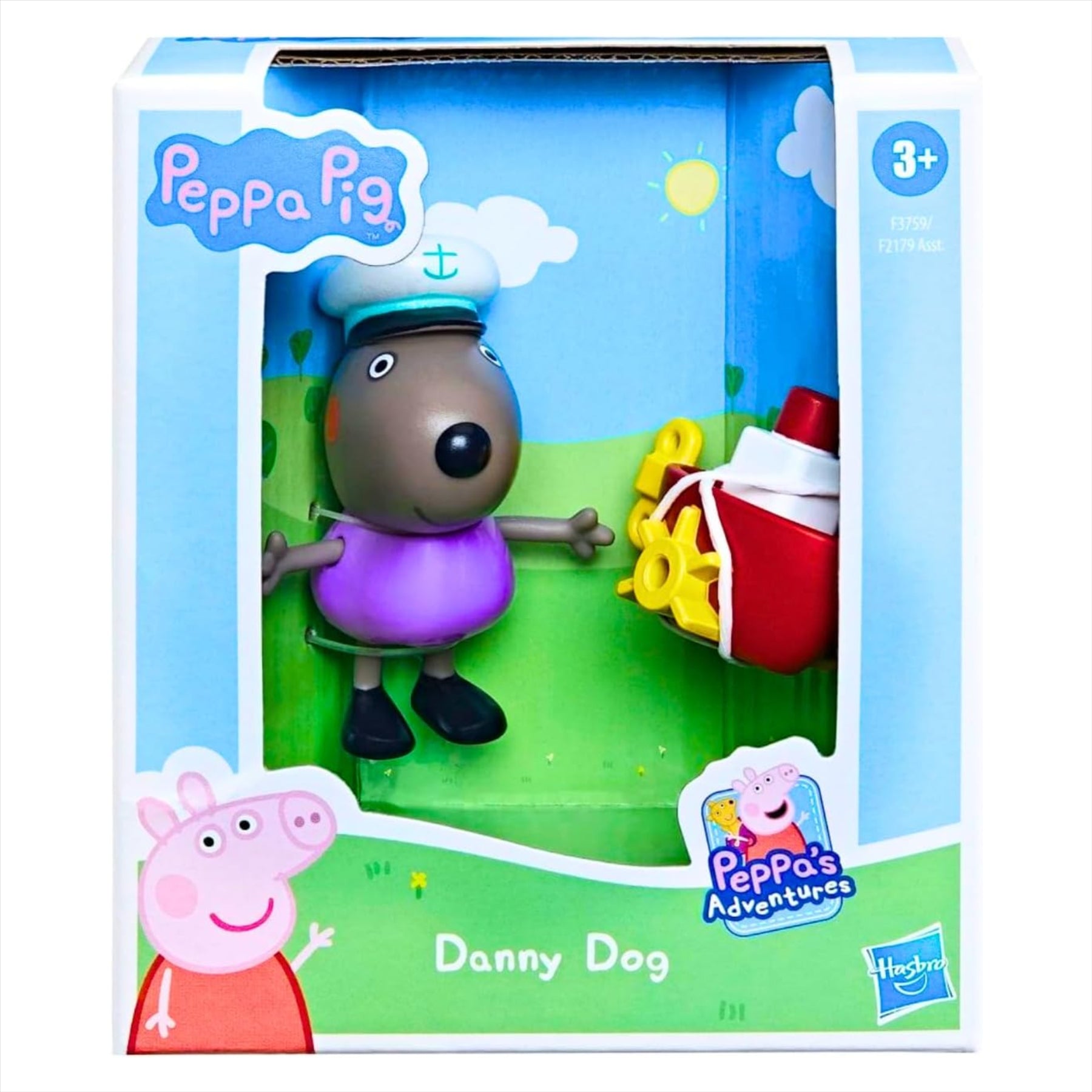Peppa Pig - 3" 8cm Articulated Figure & Accessory - Danny Dog & Peppa Pig with Easel 2 Pack - Toptoys2u