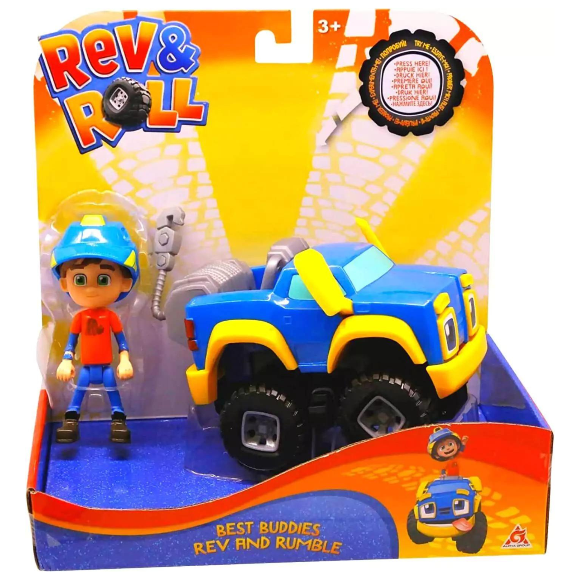 Rev & Roll Best Buddies Vehicle & Figure Rev and Rumble and Mini Action Rumble Rescue Recovery Vehicle - Toptoys2u