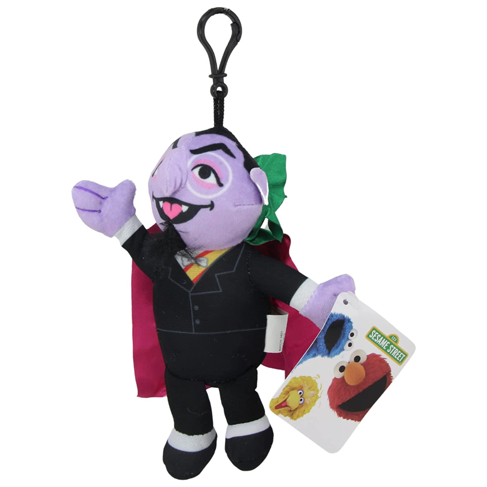 Sesame Street Soft Plush Toy Keyclip - The Count 8" 20cm - Toptoys2u