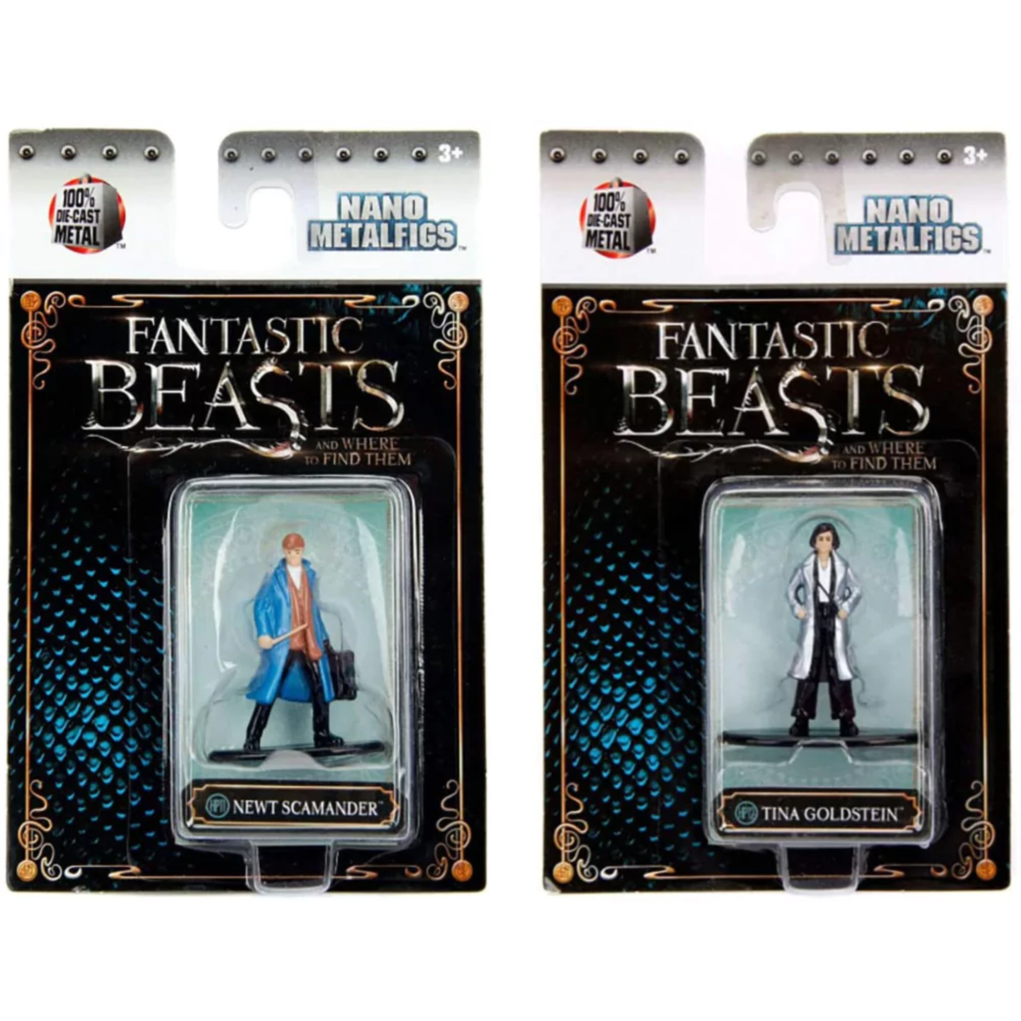 Fantastic Beasts and Where to Find Them Newt Scamander & Tina Goldstein Die-Cast Nano Metalfigs Figures Set - Toptoys2u