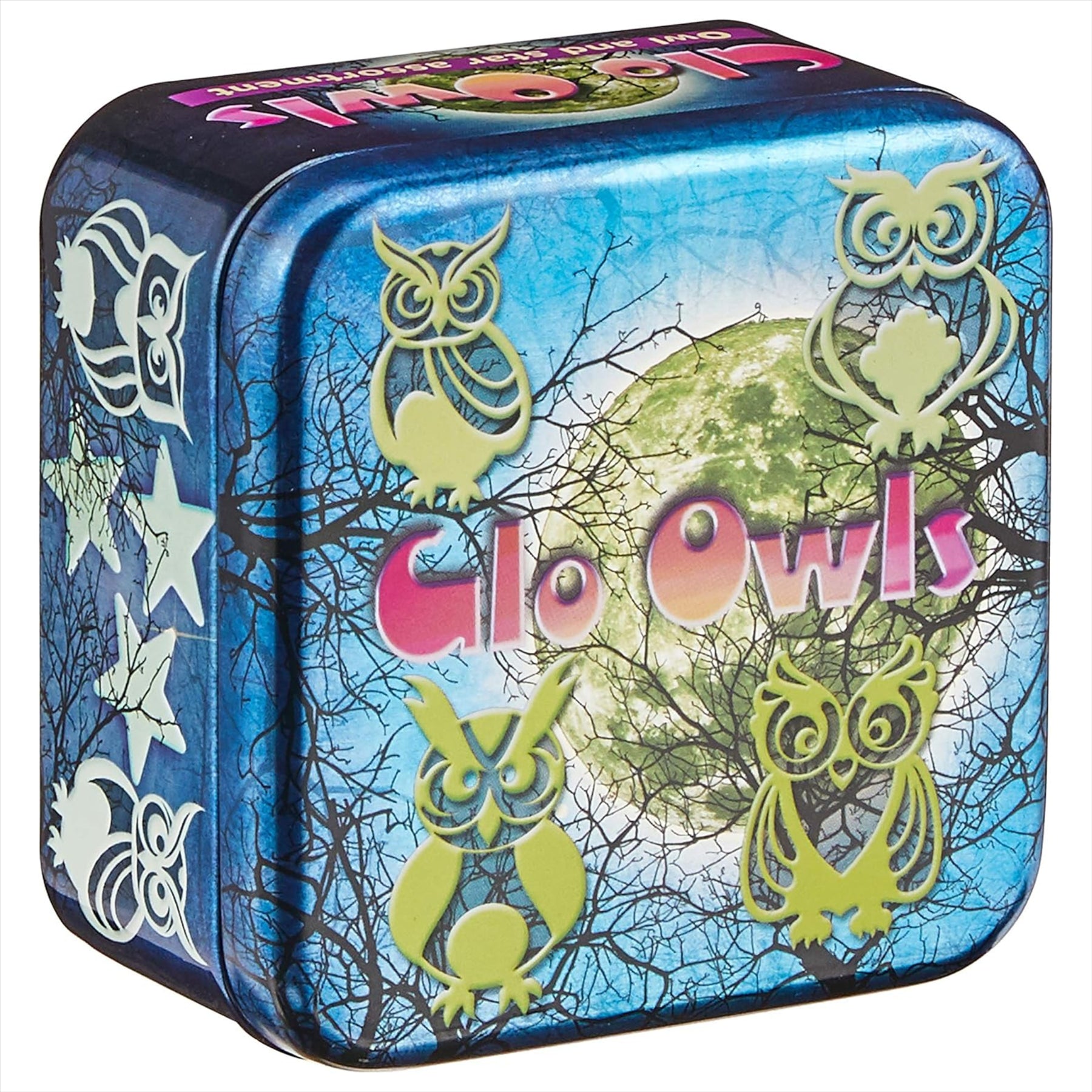 Cheatwell Glo Owls - 42 Assorted Glow in the Dark Owl and Star Stickers - Toptoys2u