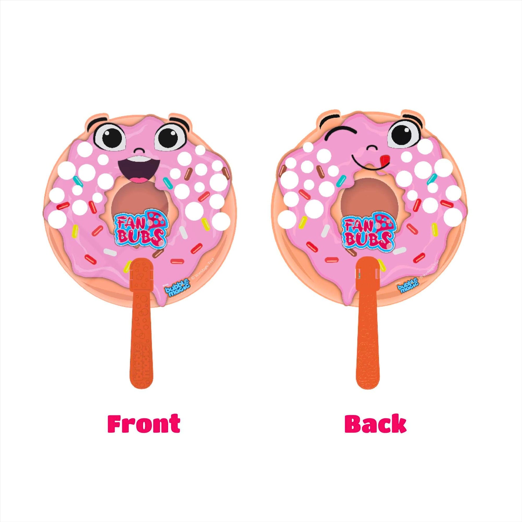 Bubble Magic Fan Bubs Doughnut and Ice Cream Sundae Hand Fans with Bubble Solution - Twin Pack - Toptoys2u