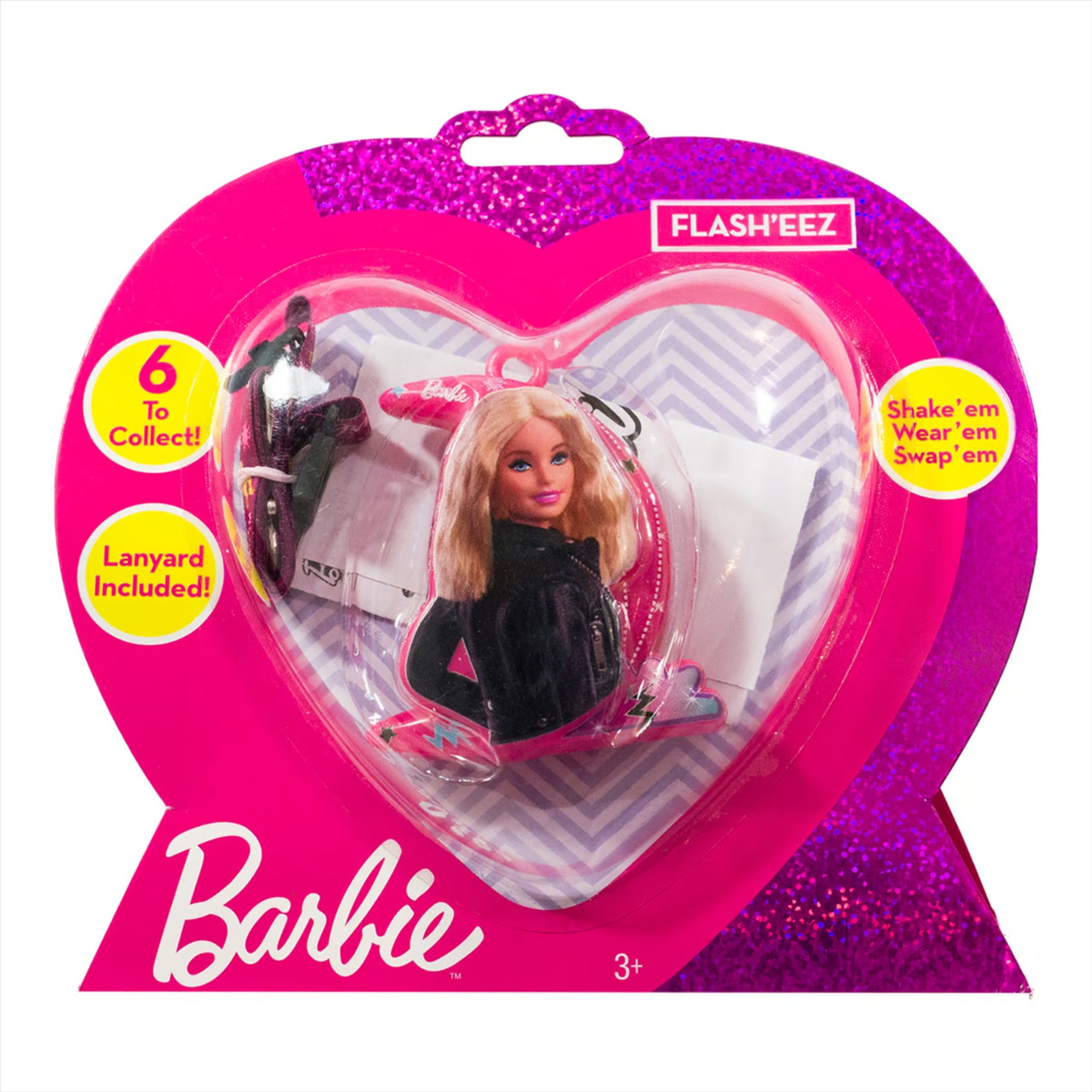 Barbie Flash'Eez Light-Up Character Toy Accessory with Lanyard - Pack of 6 - Toptoys2u