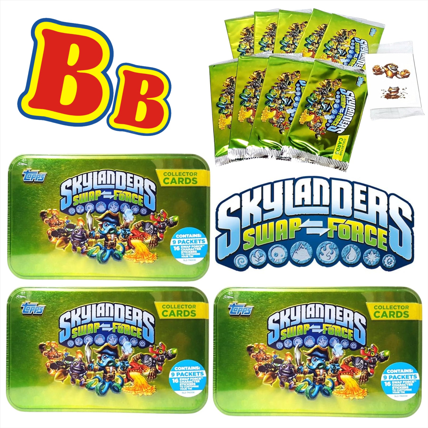 Skylanders Swap Force Tin - Trading Card Game Collectors Tin - Pack of 3 - Toptoys2u