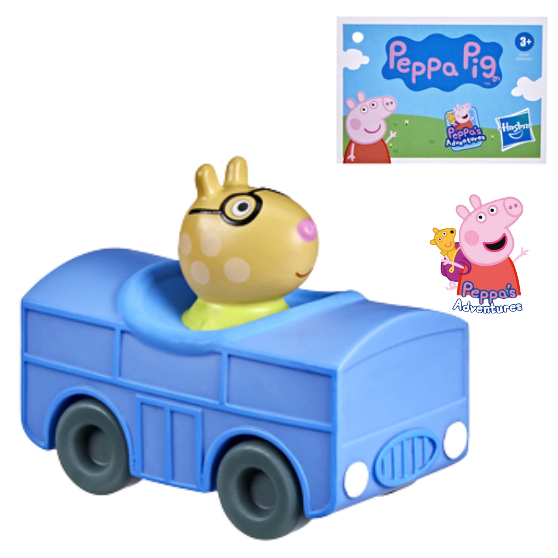 Peppa Pig Little Buggies - Pedro Pony Figure In Blue Car Toy Vehicle - Toptoys2u