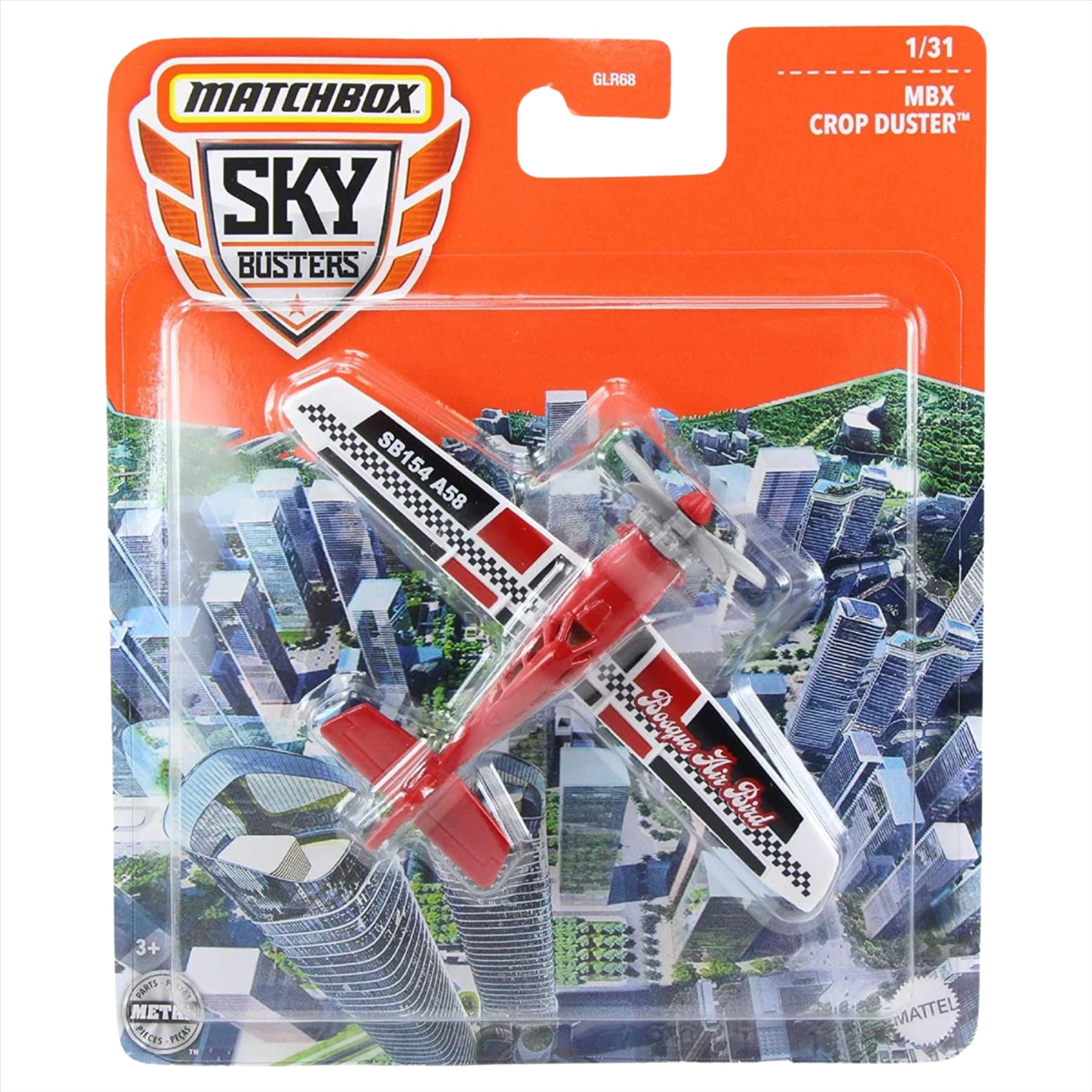 Matchbox Sky Busters Diecast Models 2 Pack Bundle - Biplane-A & MBX Crop Duster - Toptoys2u